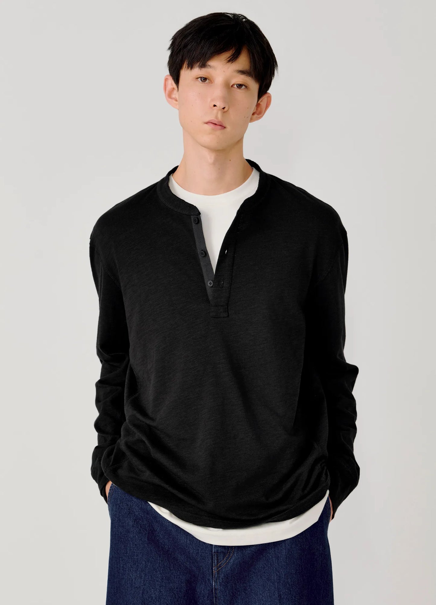 Ribbed Henley Shirt