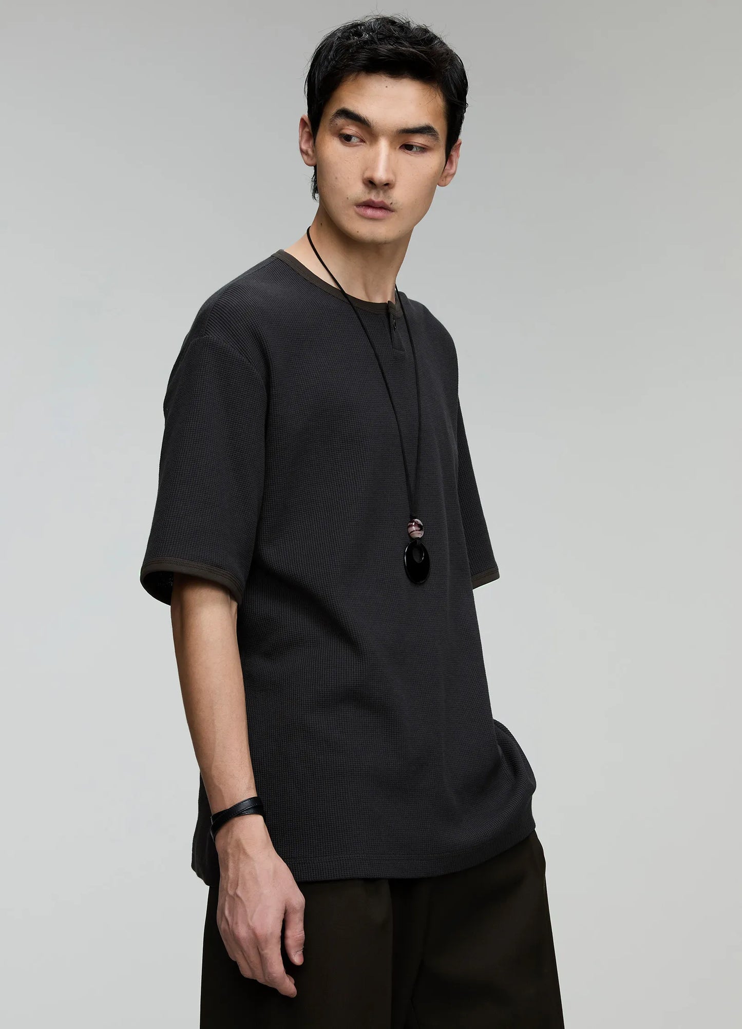 Ribbed Henley Tee