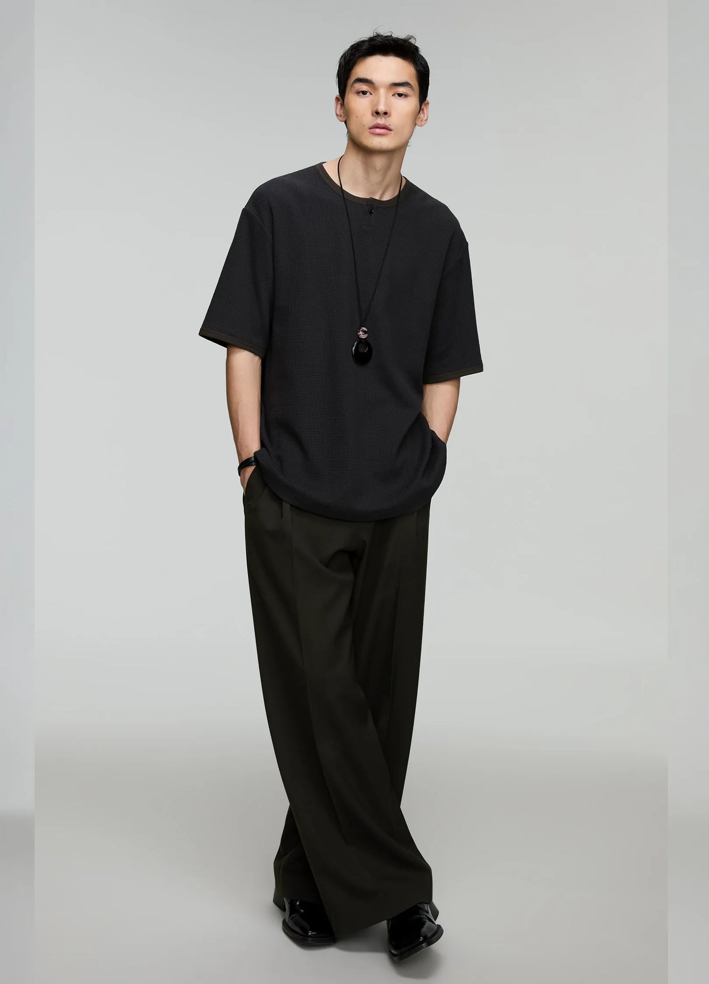 Ribbed Henley Tee