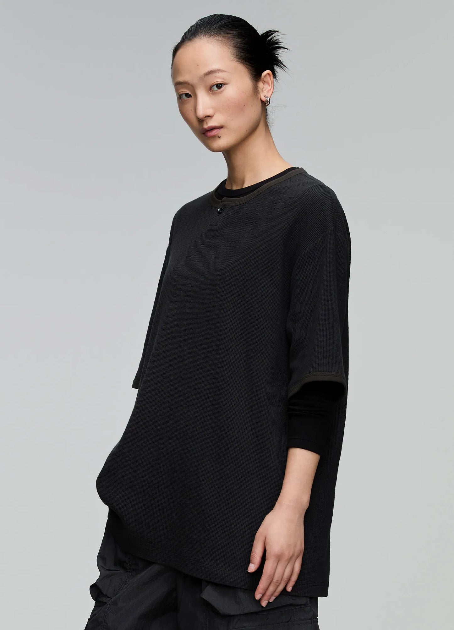 Ribbed Henley Tee