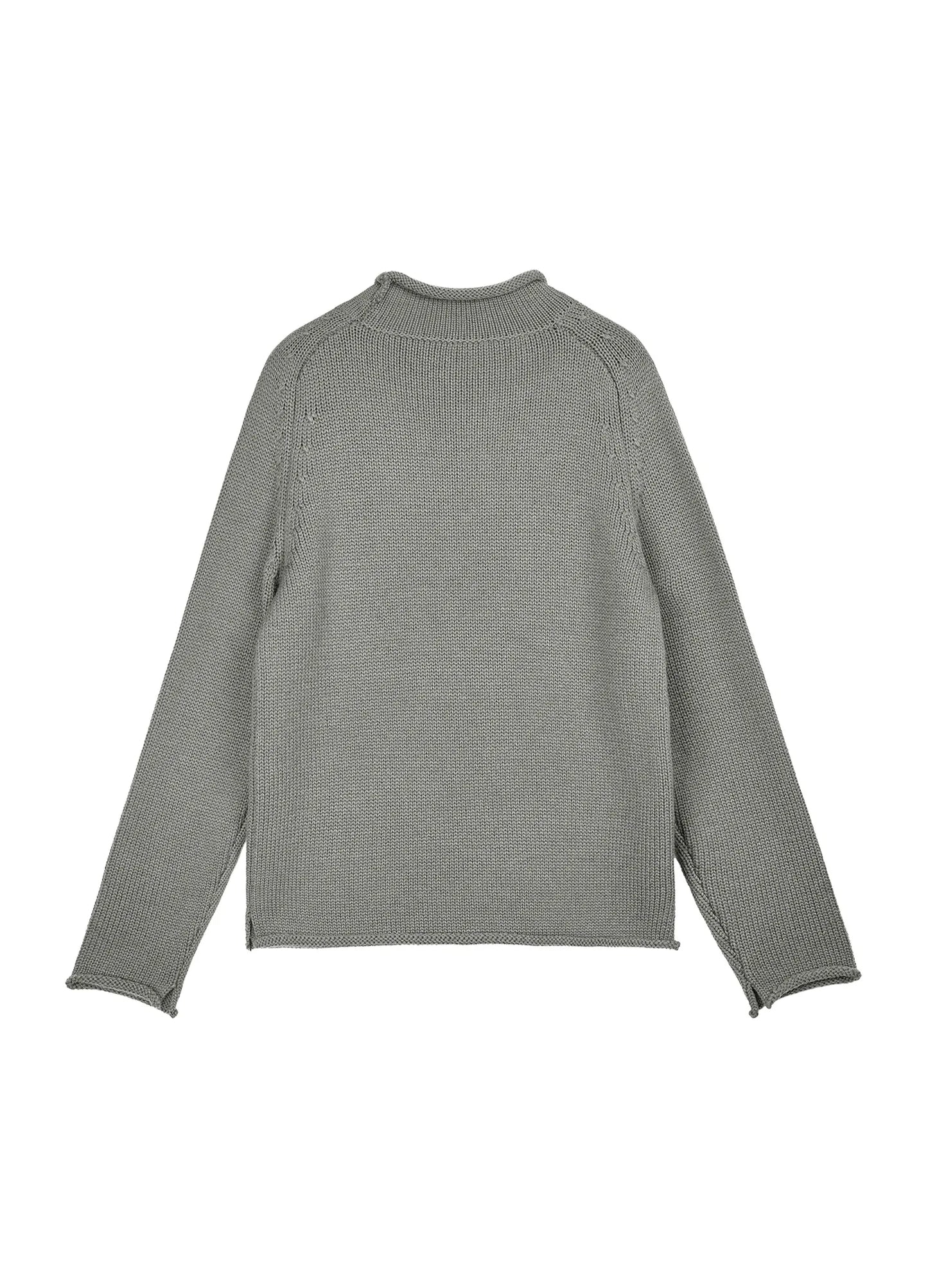 Rolled-Edge Wool Sweater