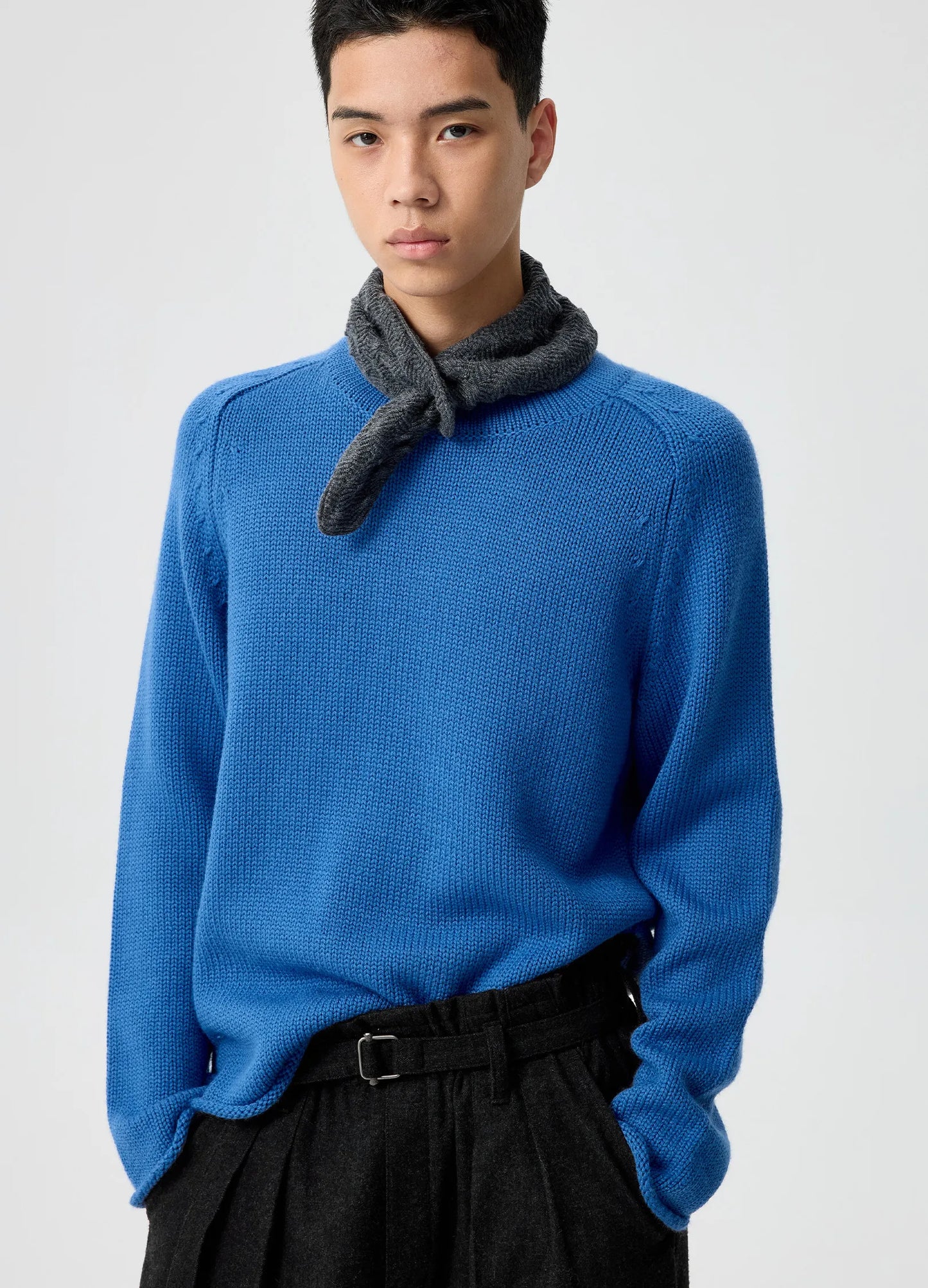 Rolled-Edge Wool Sweater