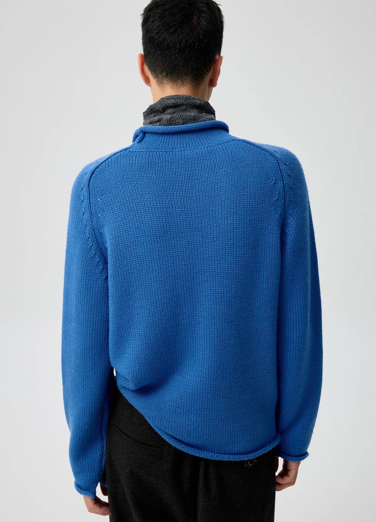 Rolled-Edge Wool Sweater