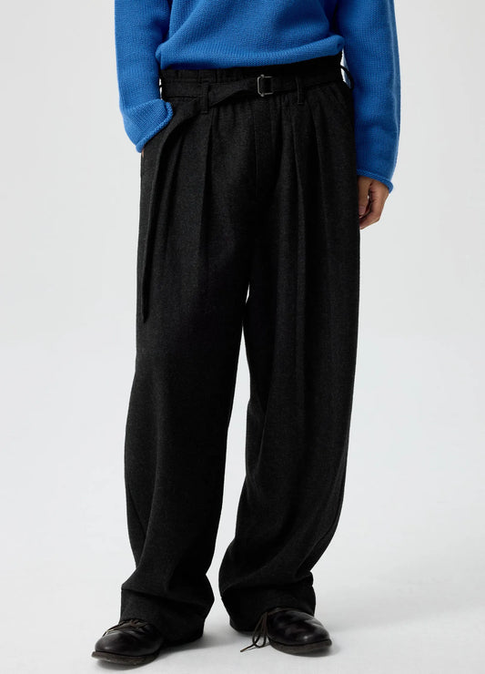 Ruffled Wool Trousers