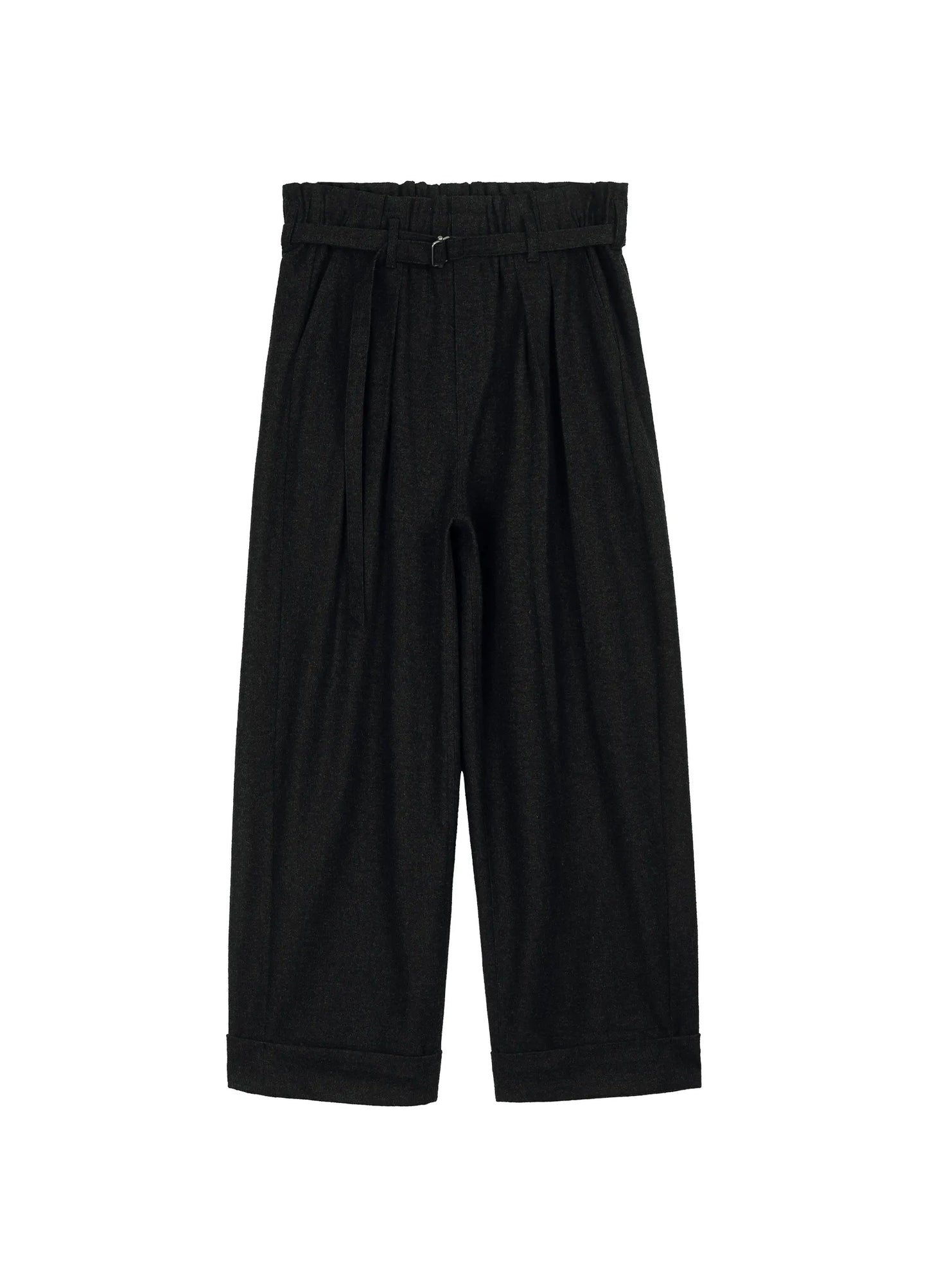 Ruffled Wool Trousers