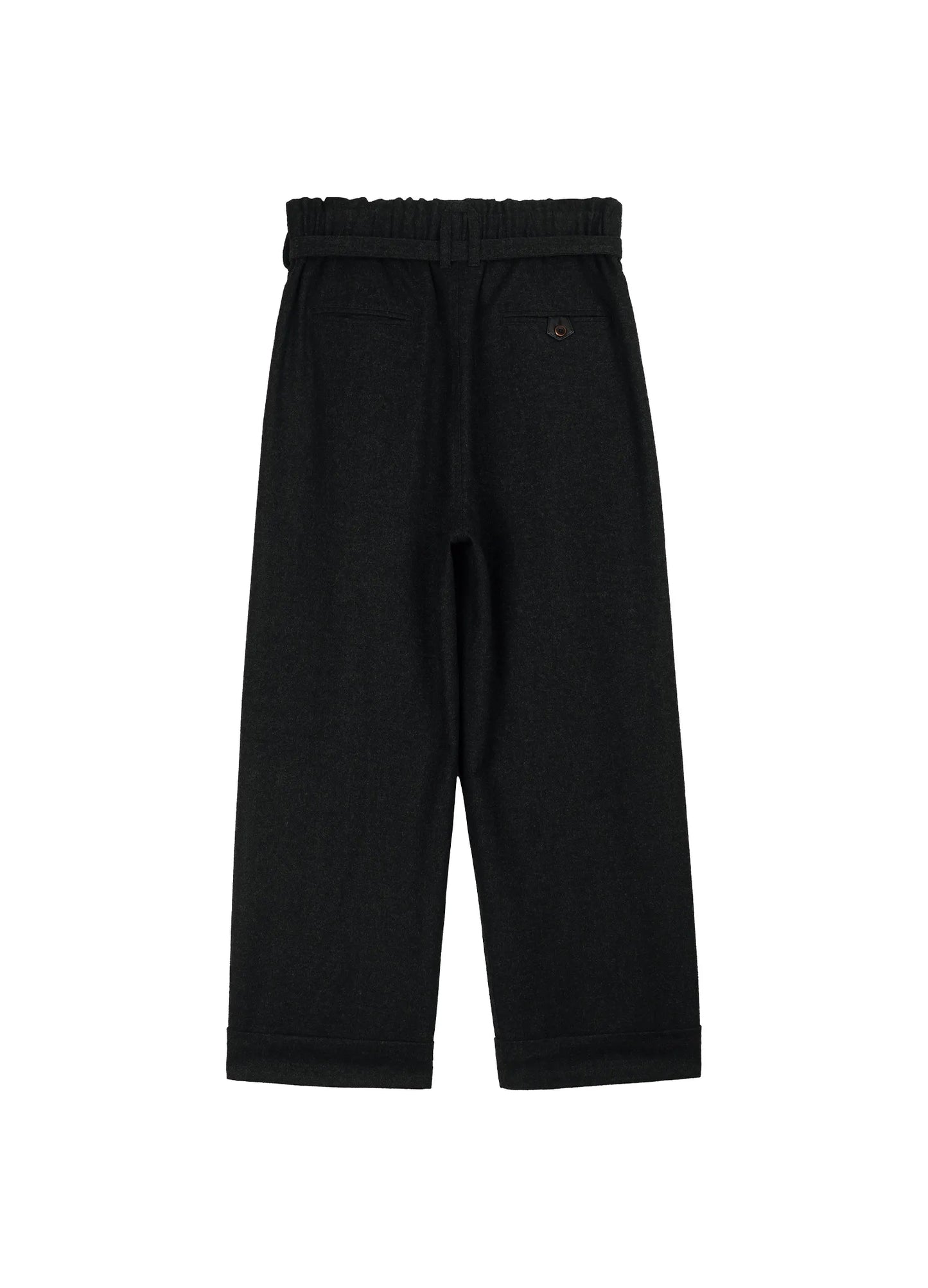 Ruffled Wool Trousers