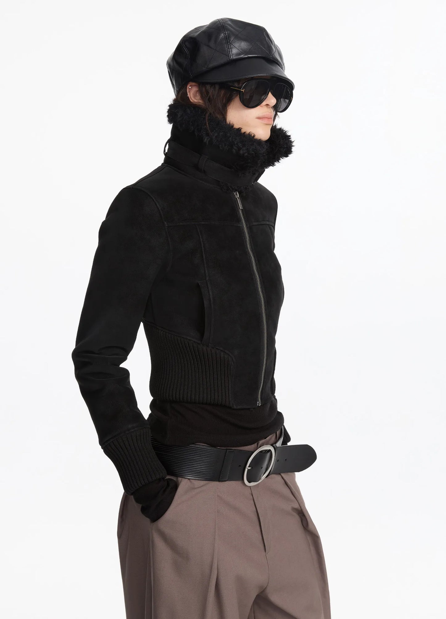 Shearling Cropped Jacket