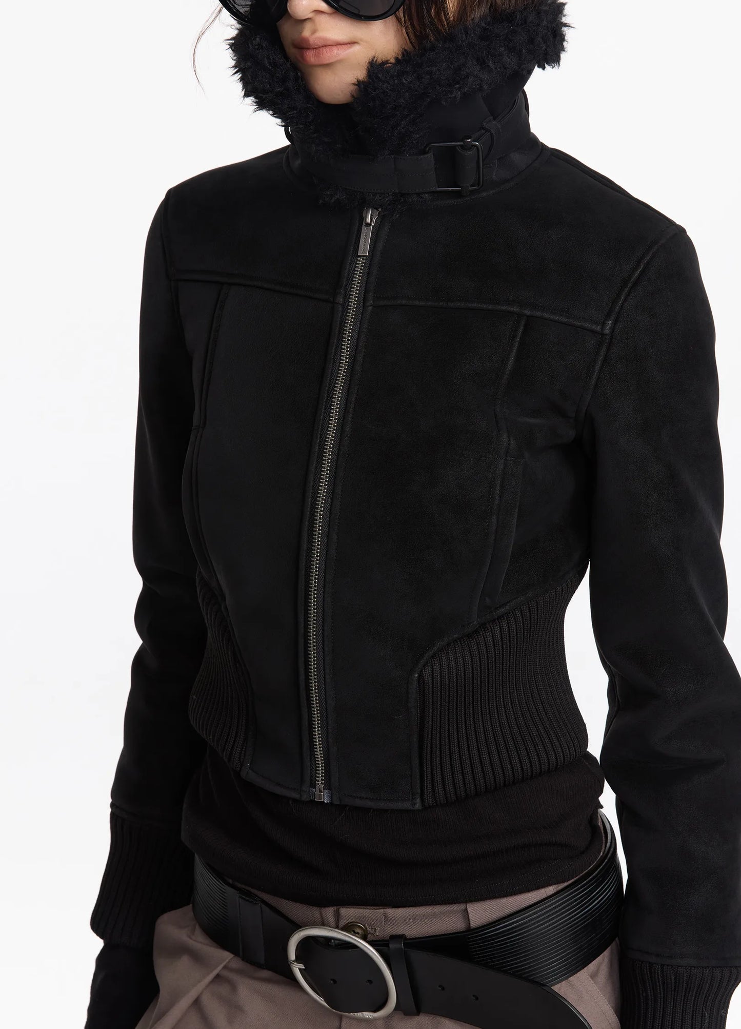 Shearling Cropped Jacket