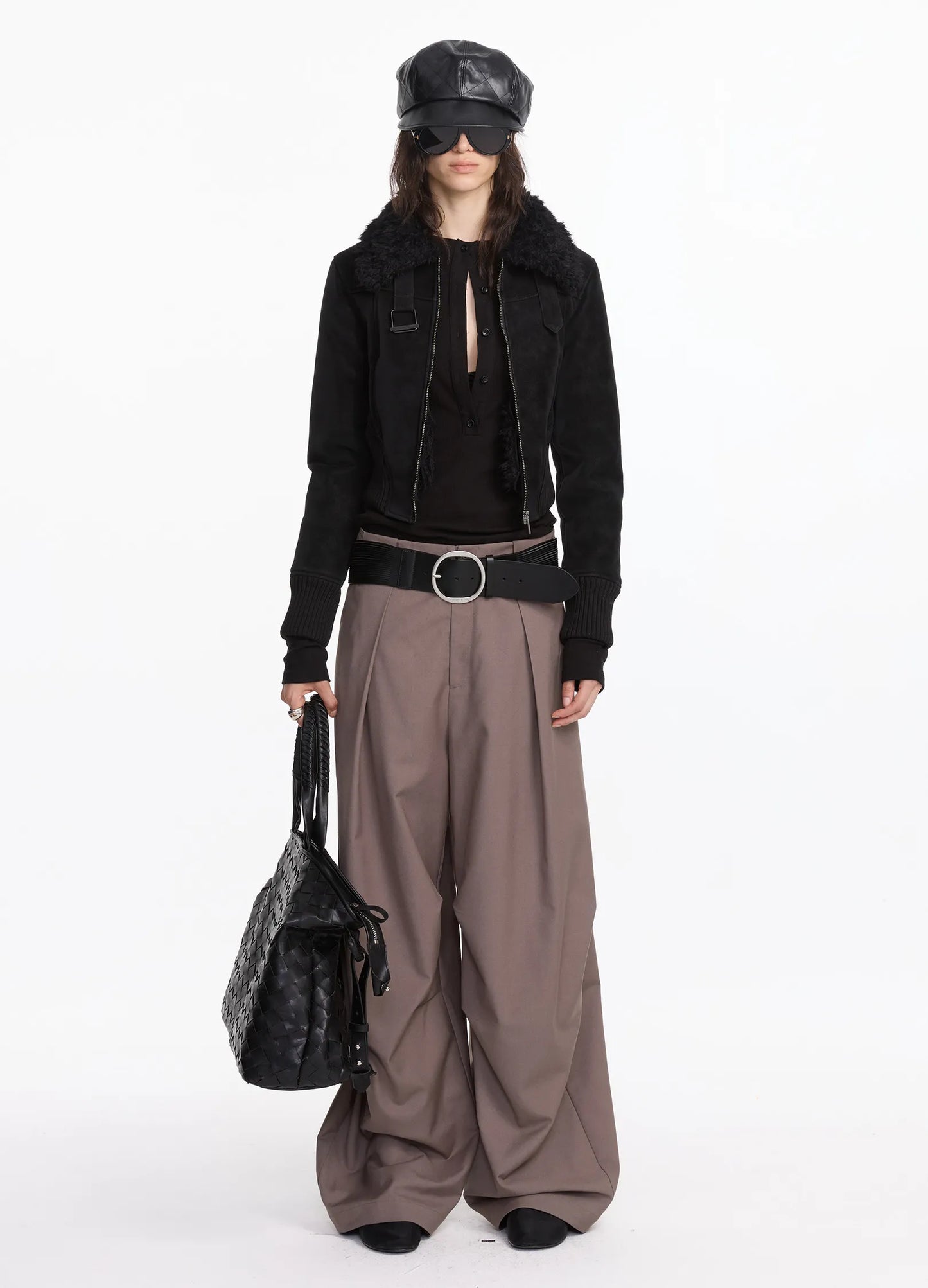 Shearling Cropped Jacket