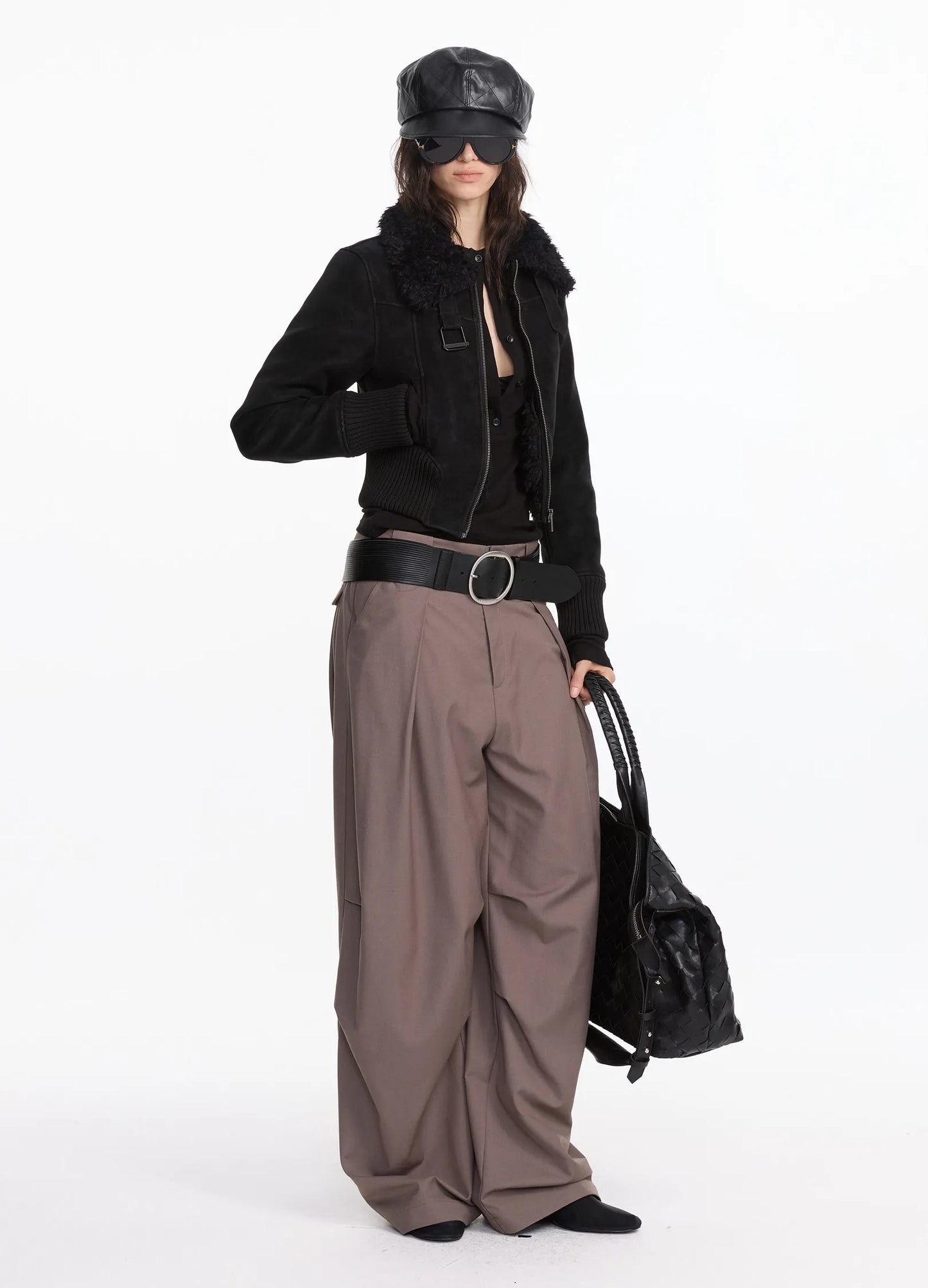 Shearling Cropped Jacket