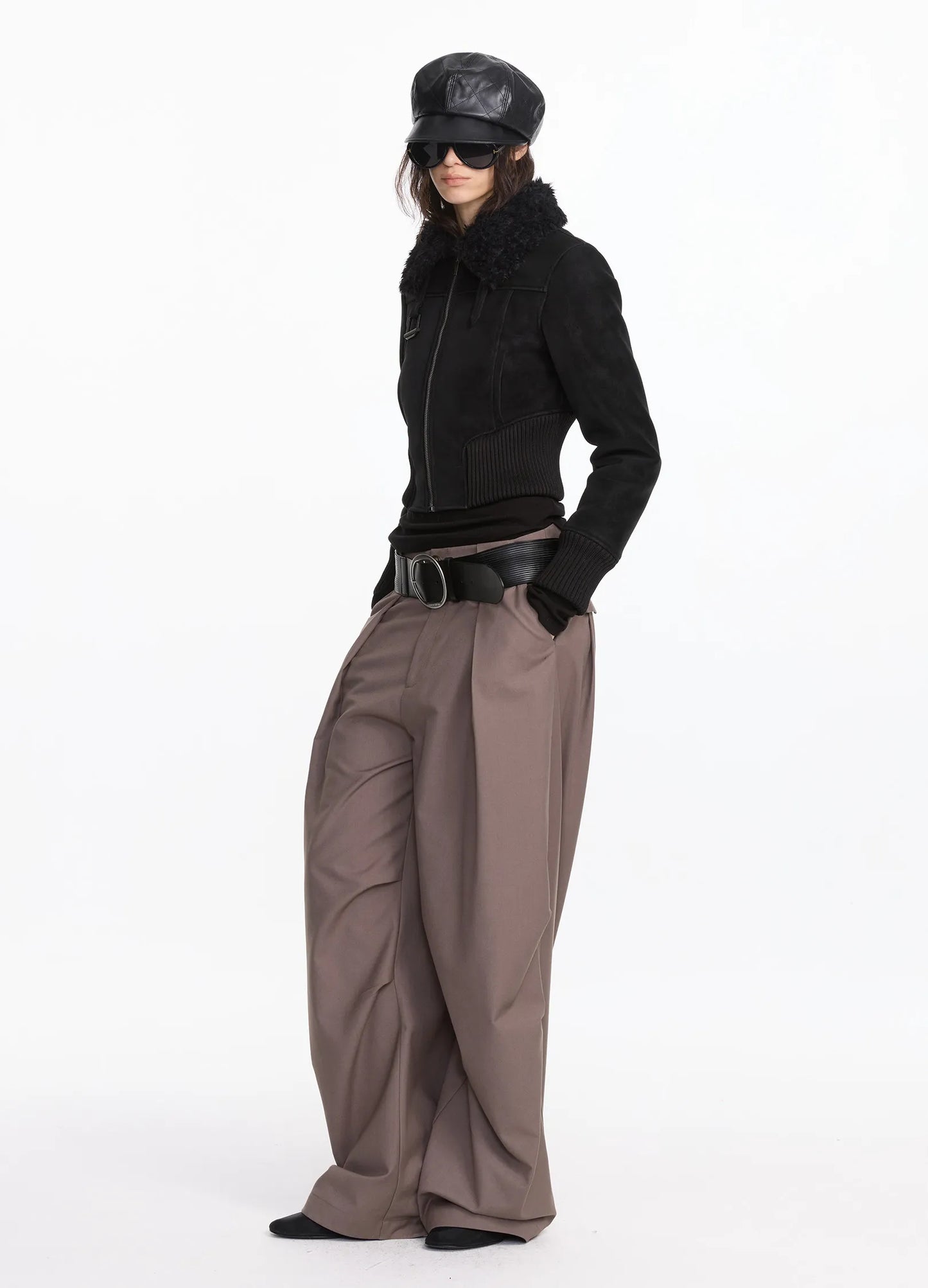 Shearling Cropped Jacket