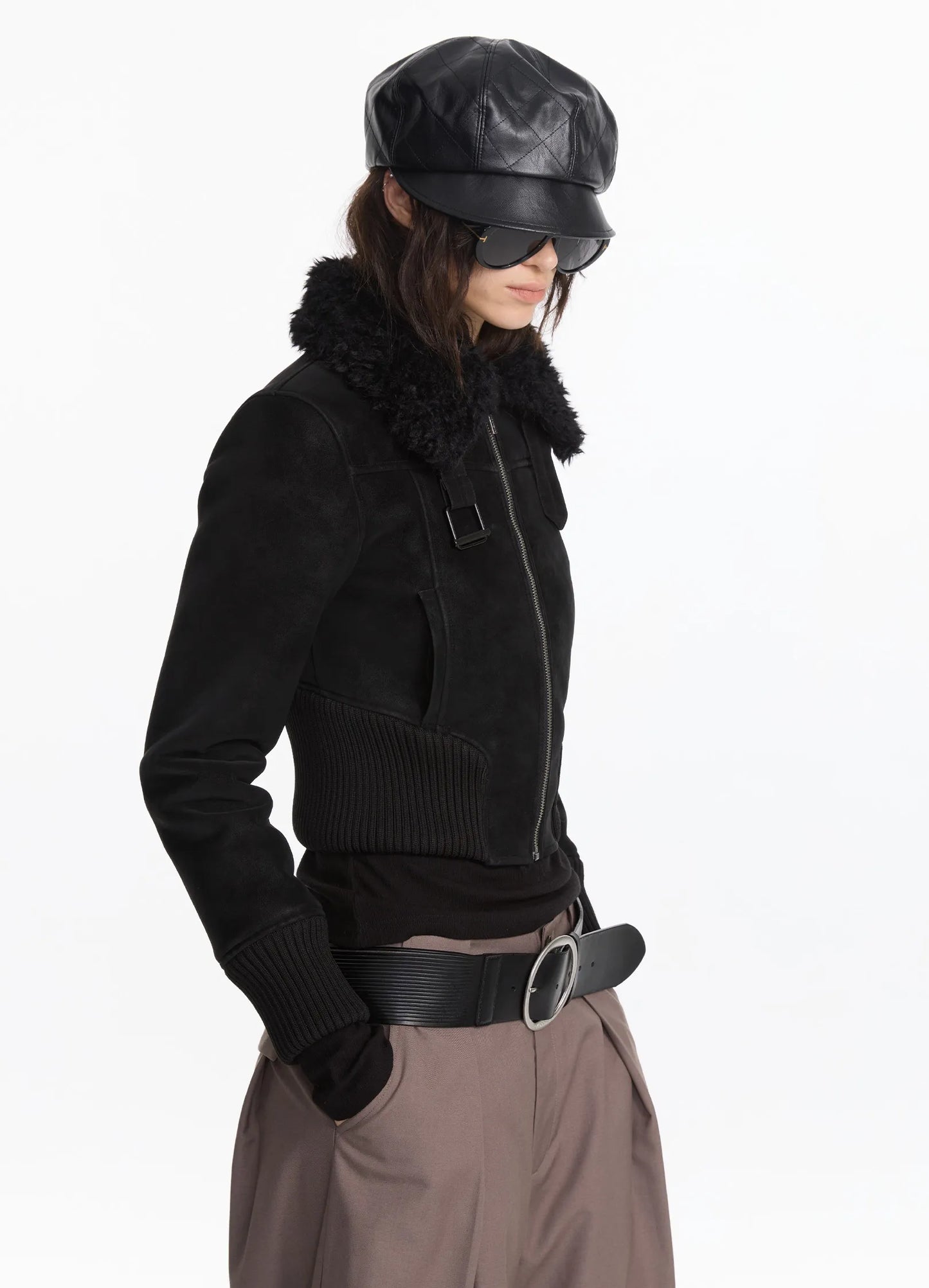 Shearling Cropped Jacket