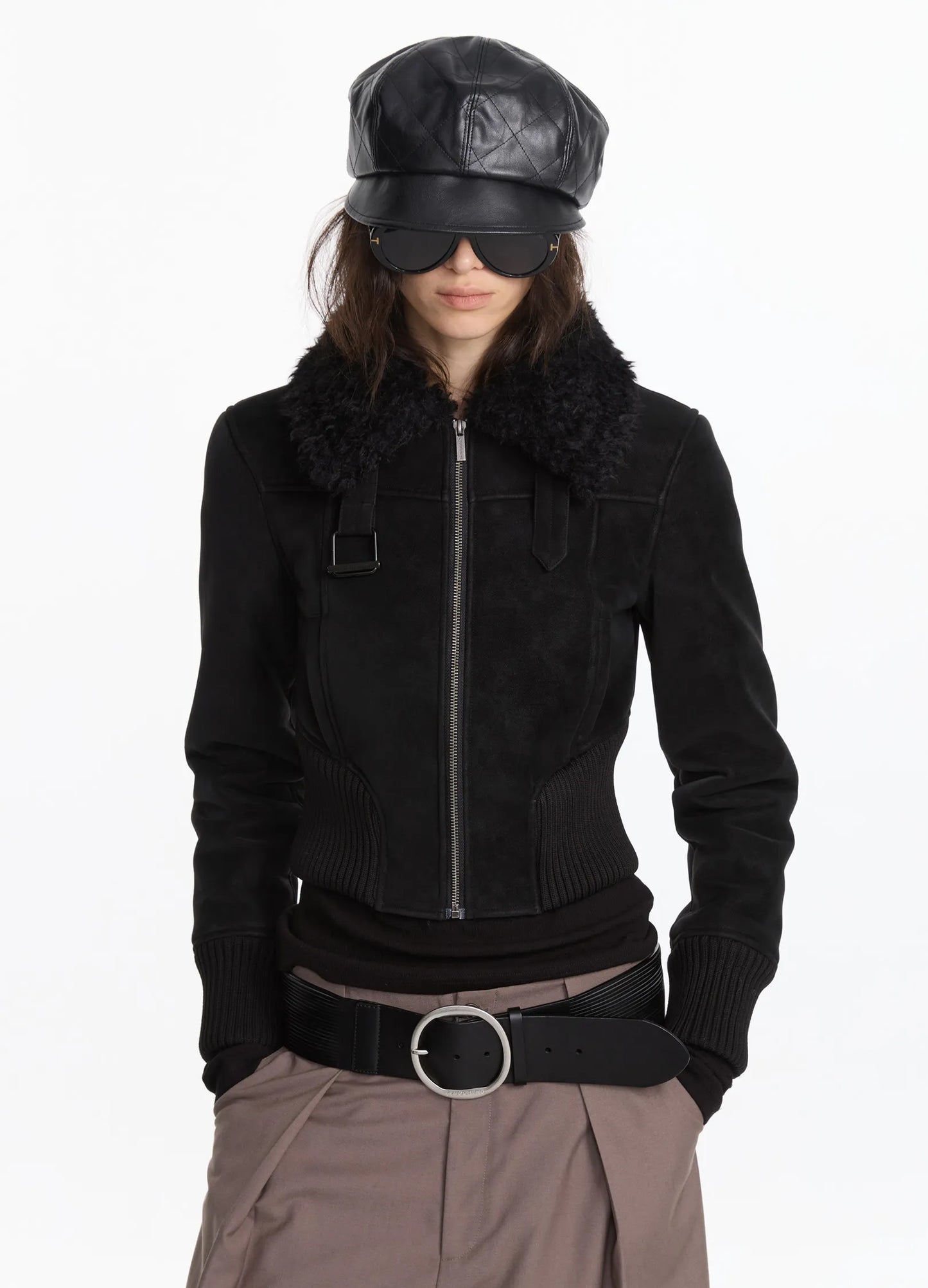 Shearling Cropped Jacket