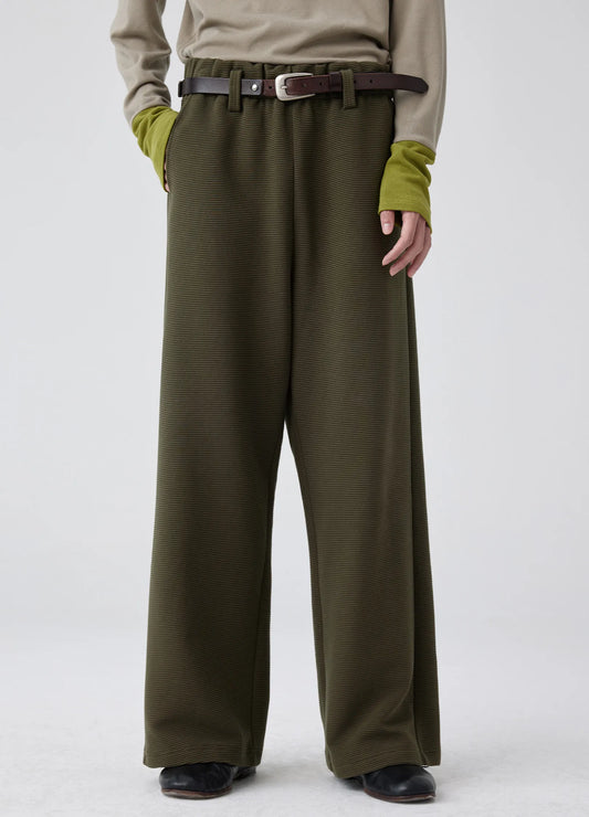 Shirred Loose Trousers