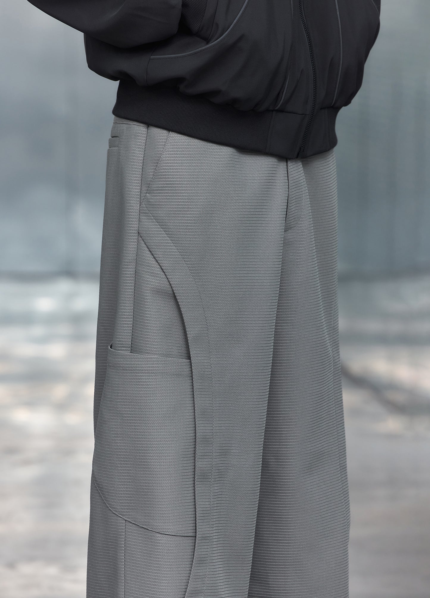 Side Structure Wide Trousers