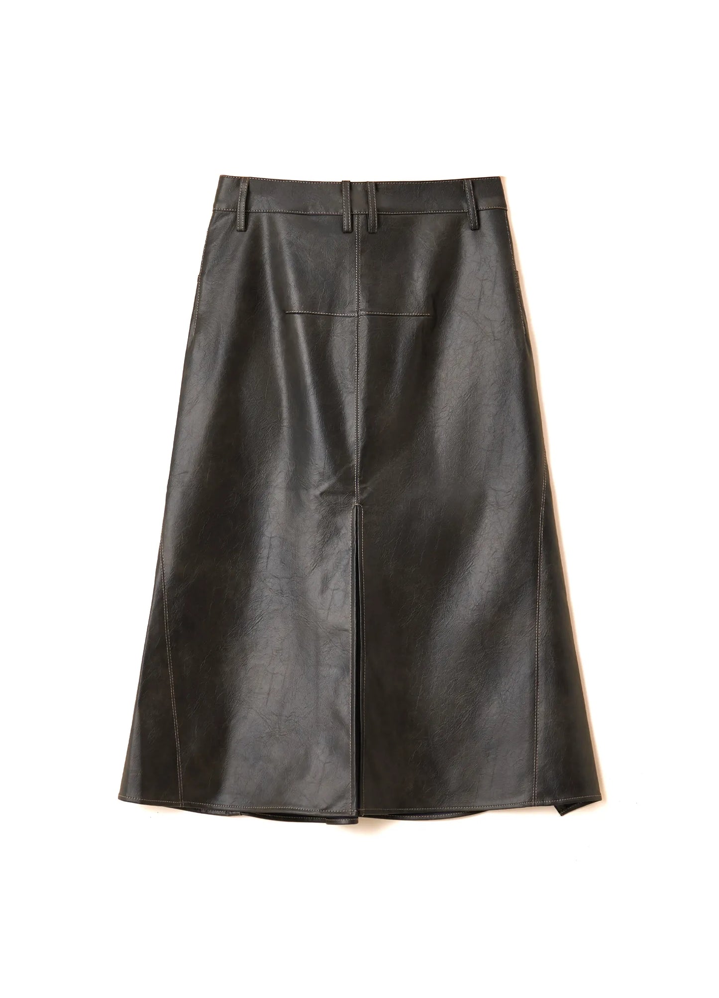 Split PU Skirt