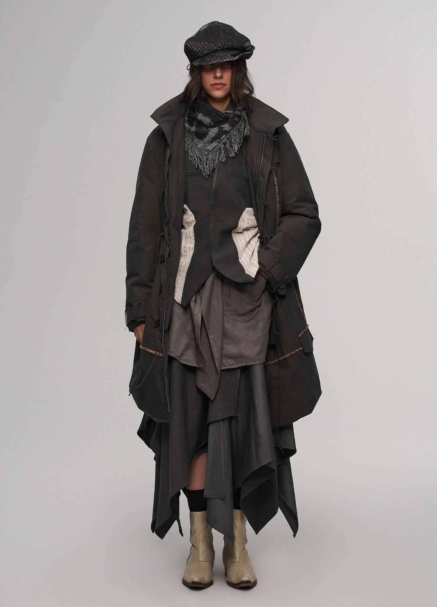 Structured Parka Coat