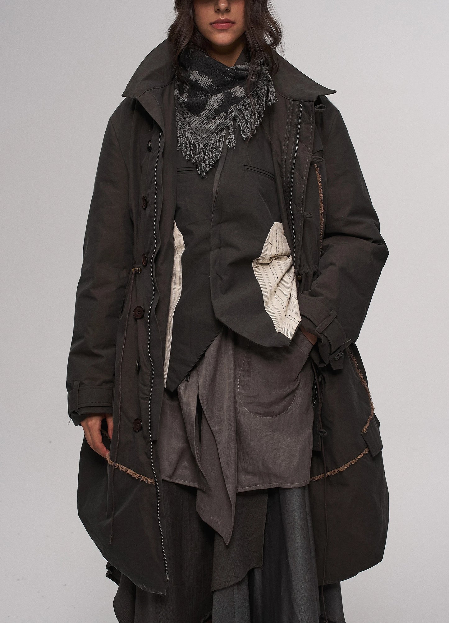 Structured Parka Coat