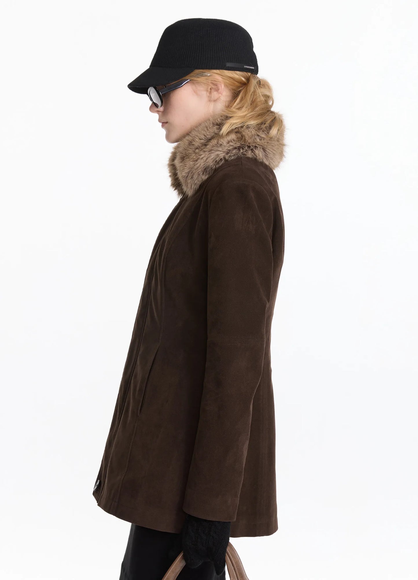 Suede Fur Long Coat