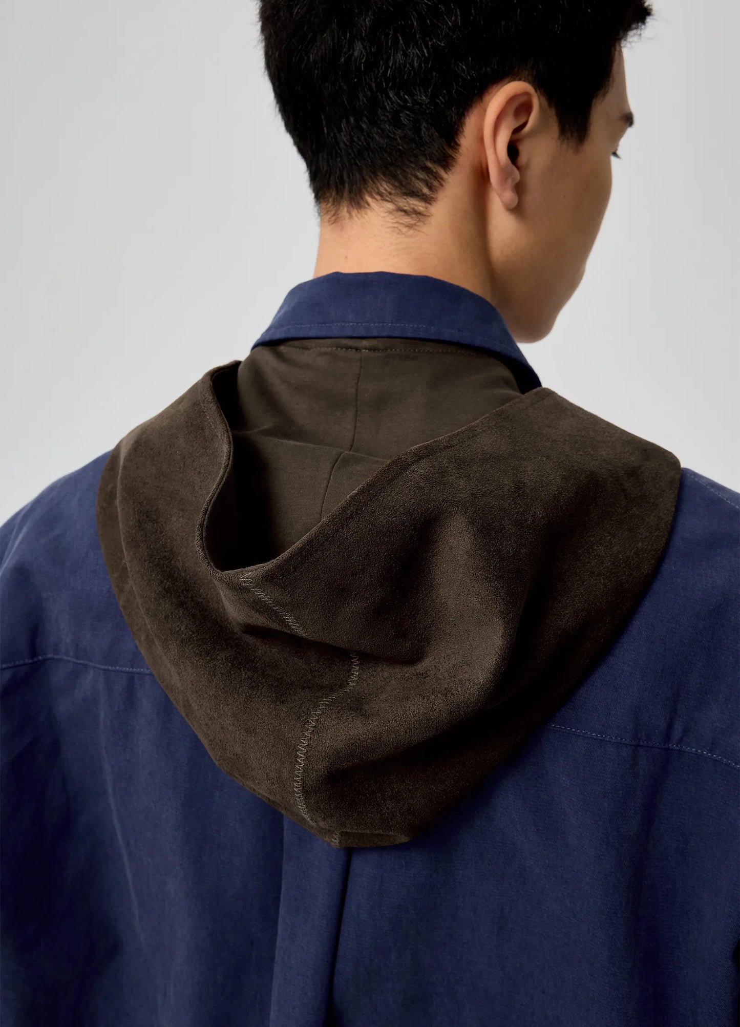 Suede Hooded Scarf