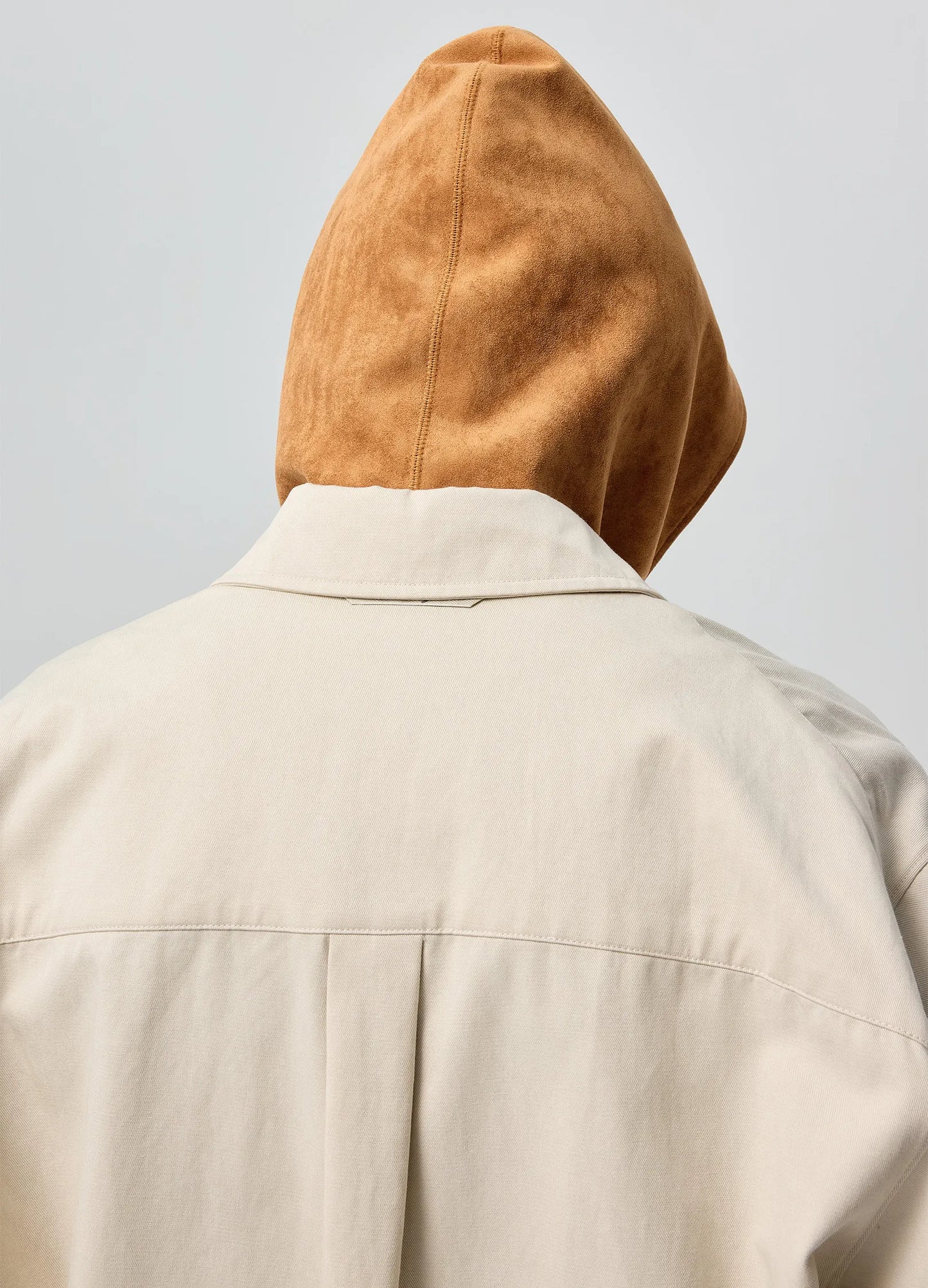 Suede Hooded Scarf