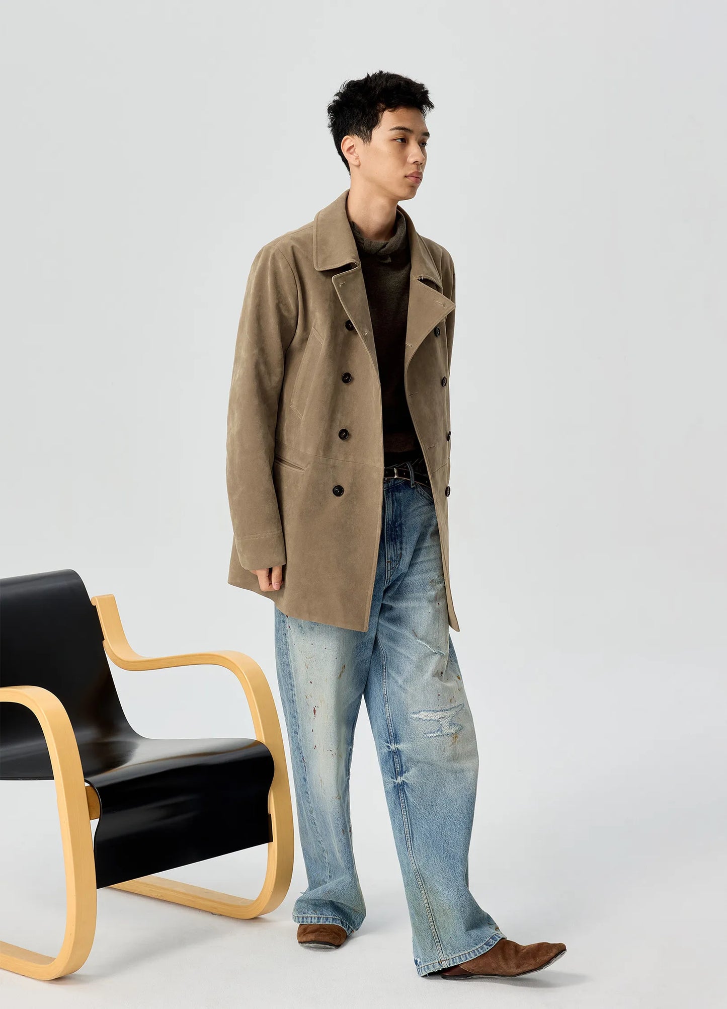 Suede Mid Trench