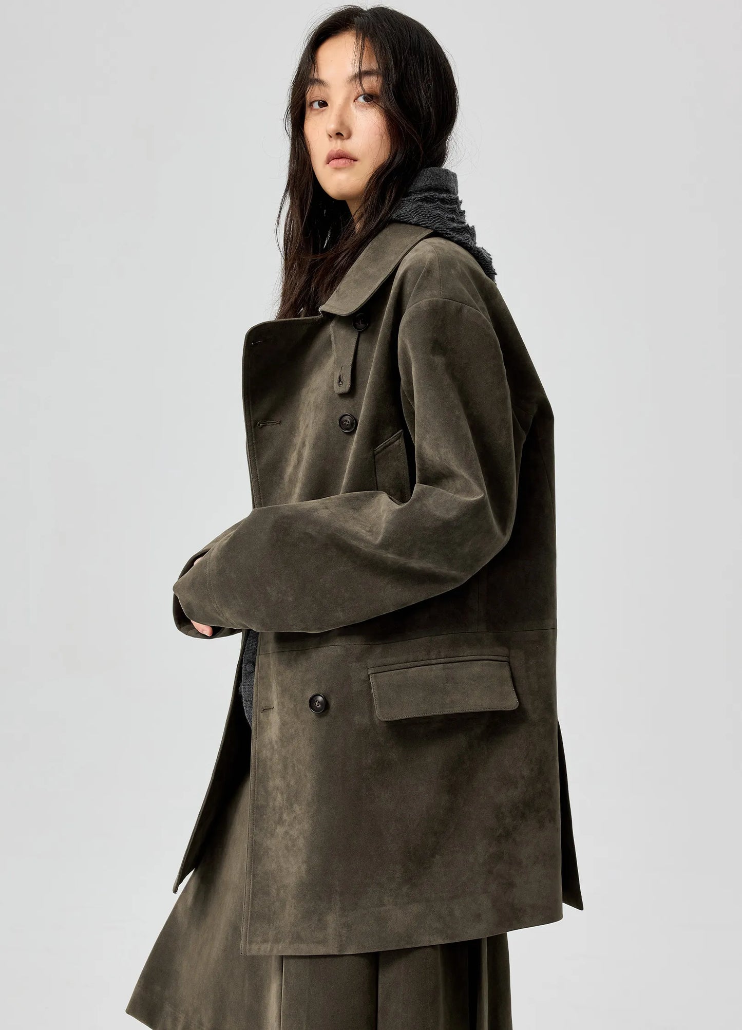 Suede Mid Trench