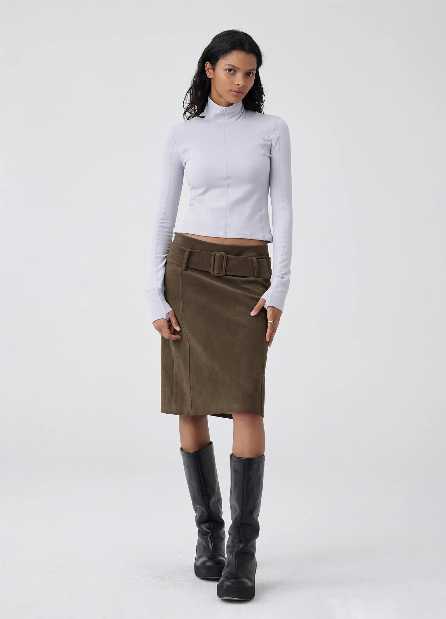 Suede Skirt