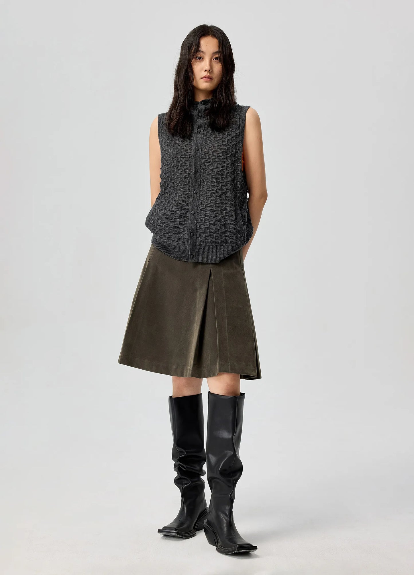 Textured Knit Vest