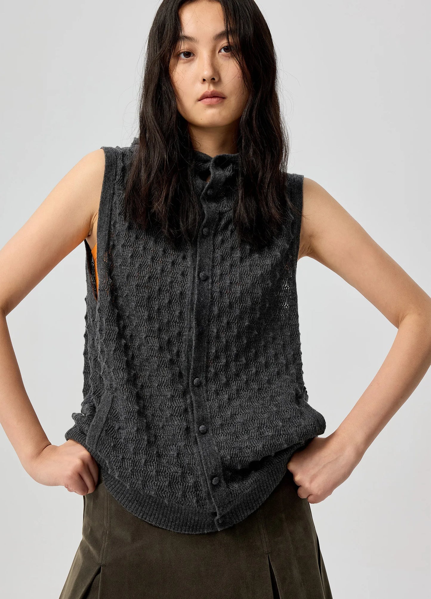Textured Knit Vest