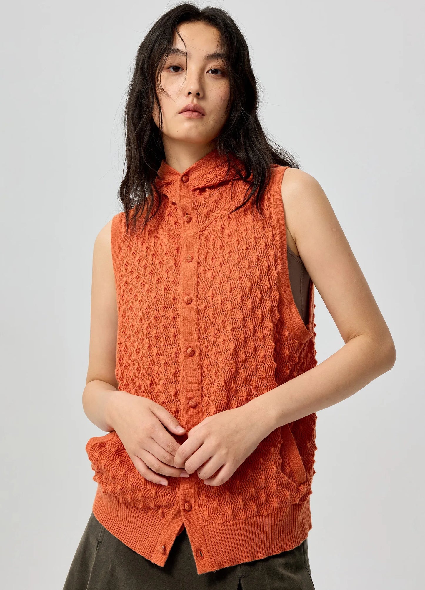 Textured Knit Vest
