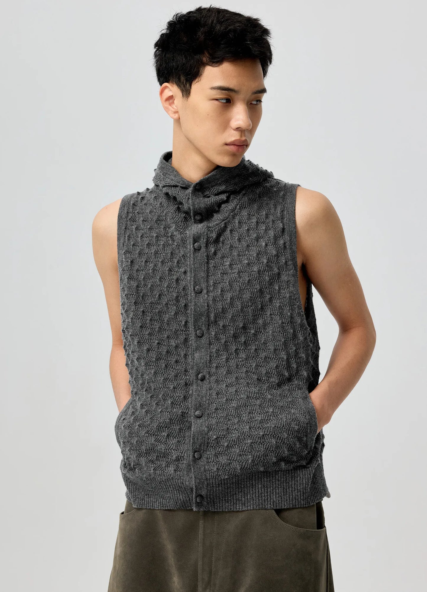 Textured Knit Vest