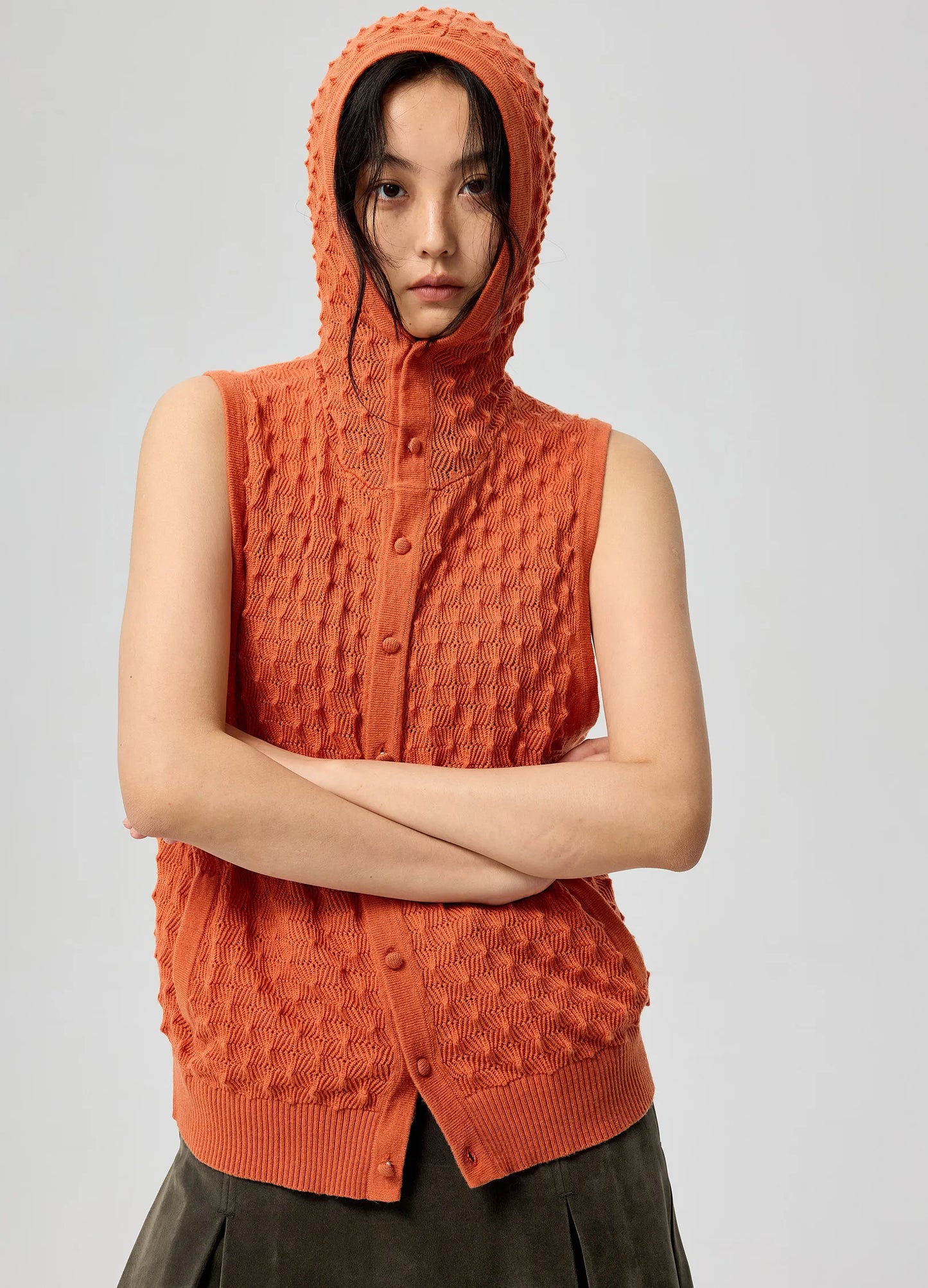 Textured Knit Vest