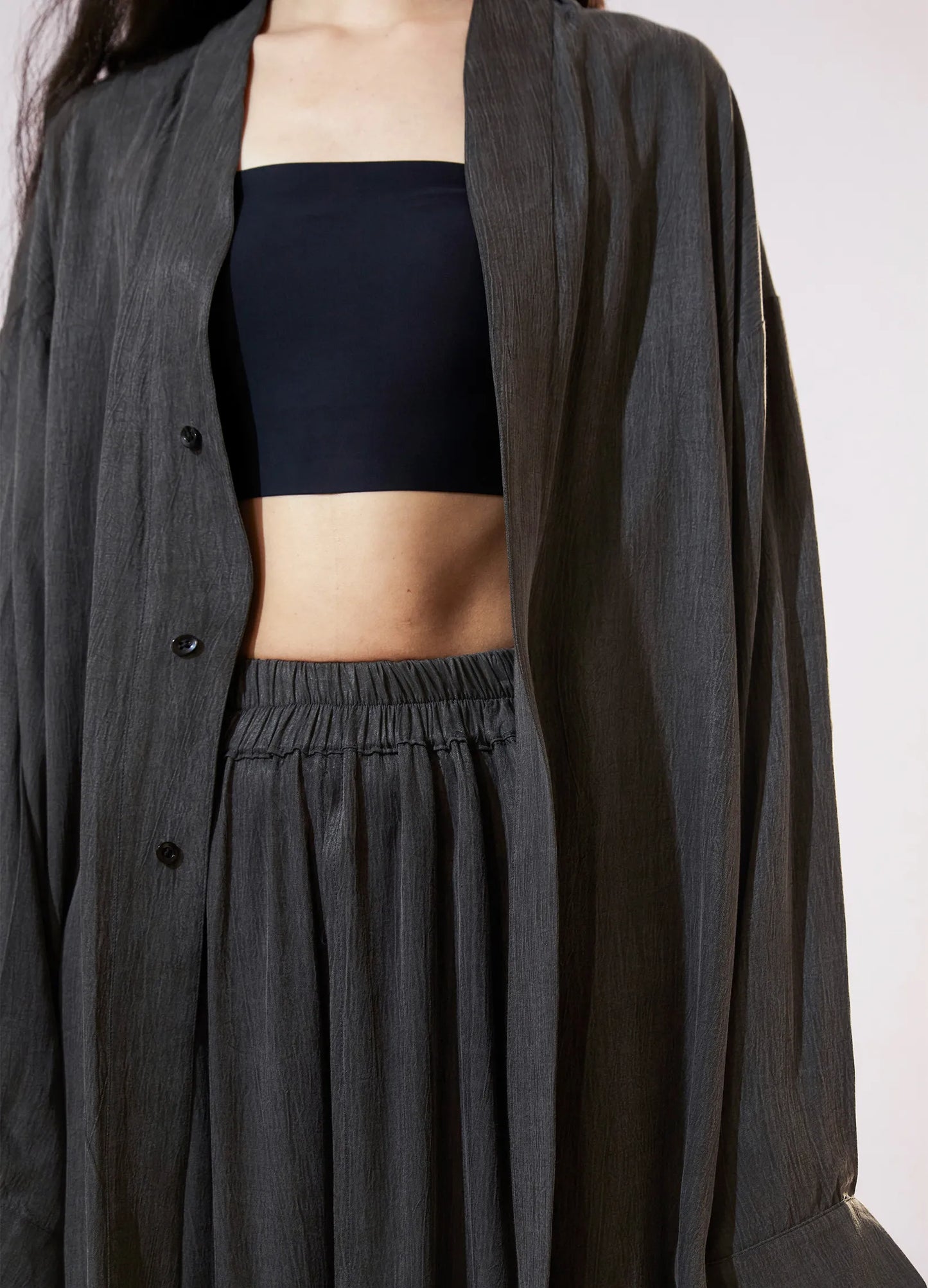 Textured Loose Overshirt