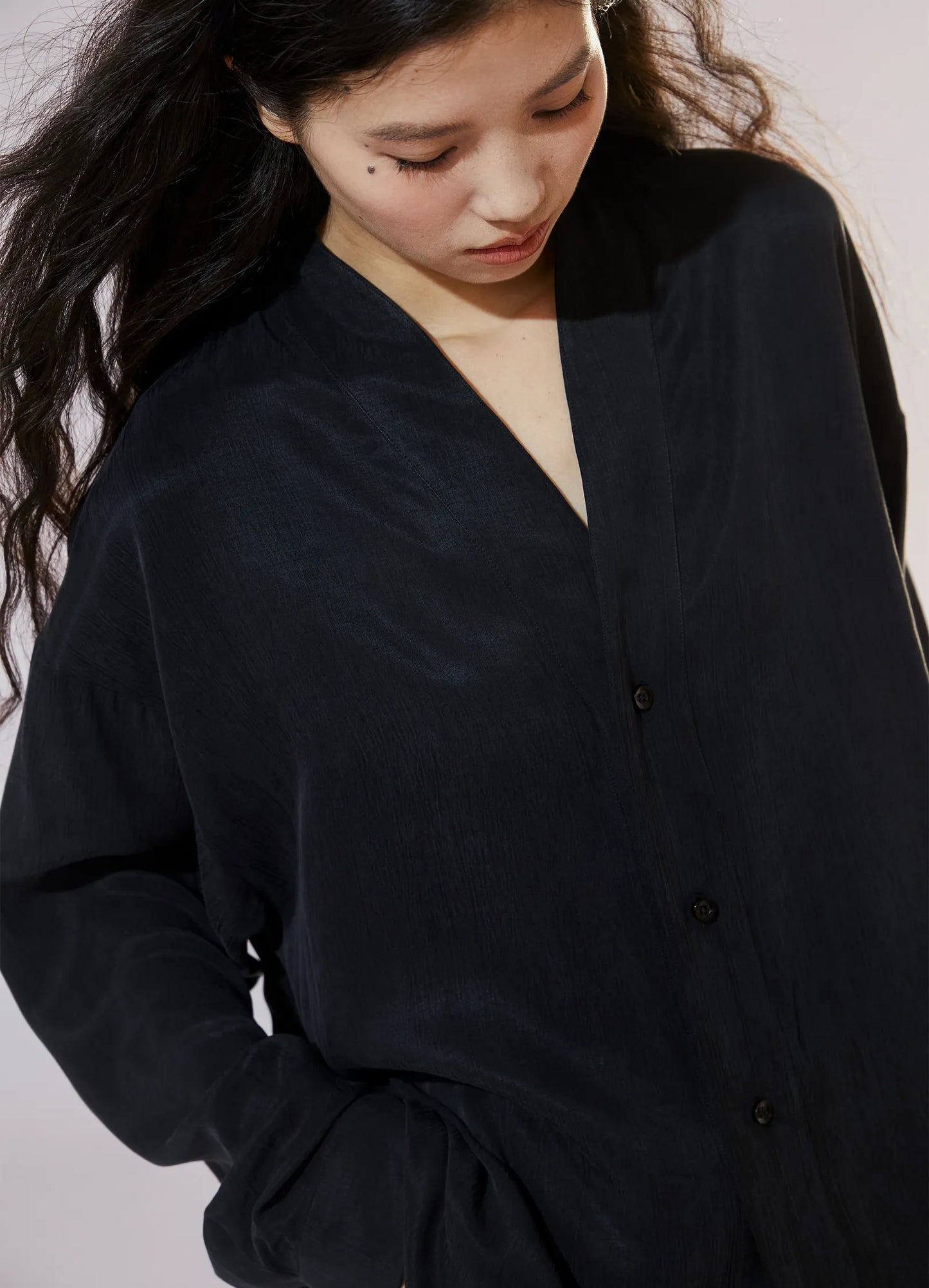 Textured Loose Overshirt