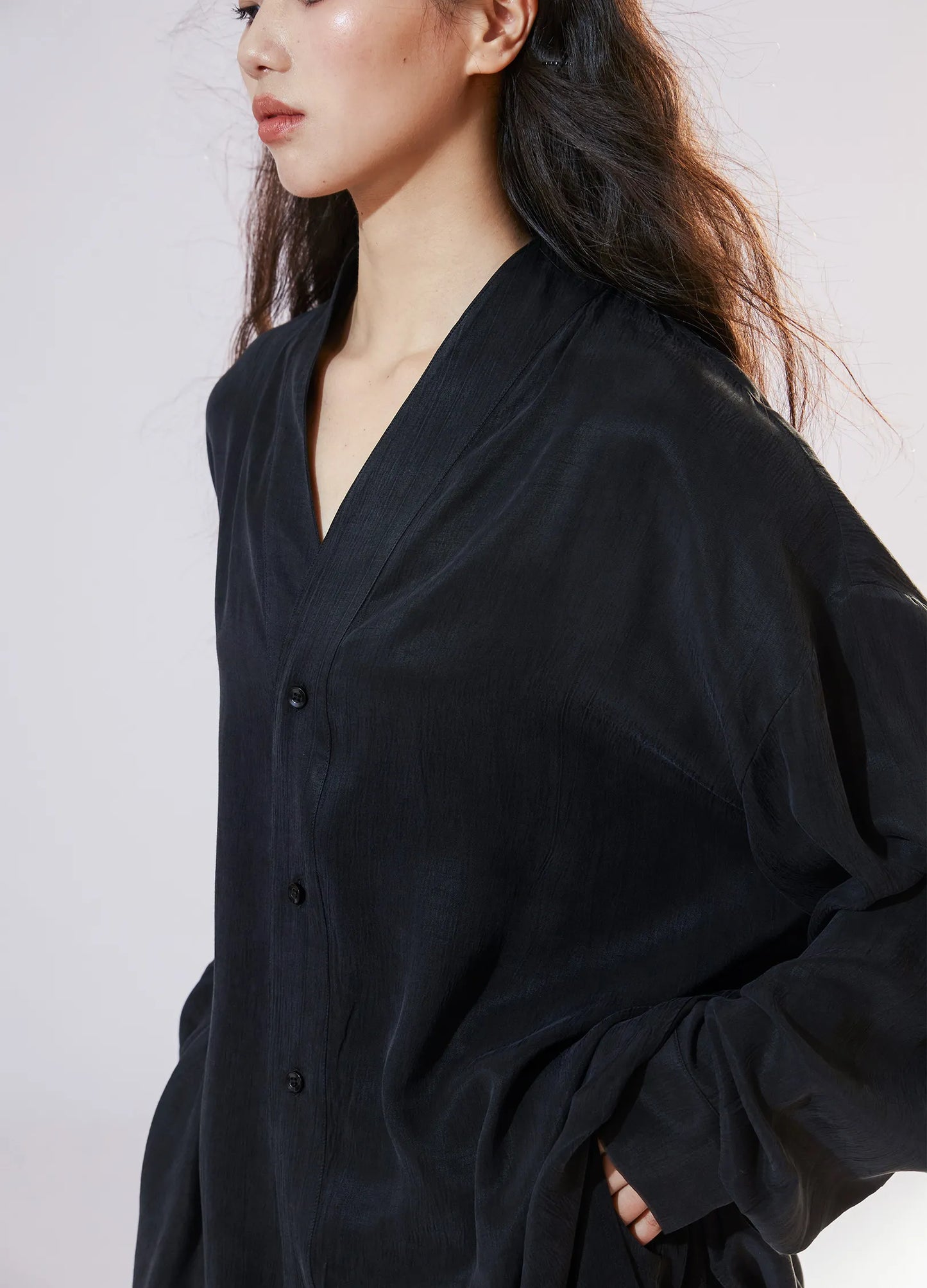 Textured Loose Overshirt