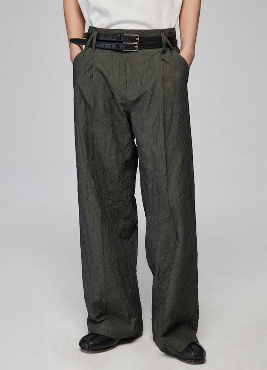 Textured Loose Trousers
