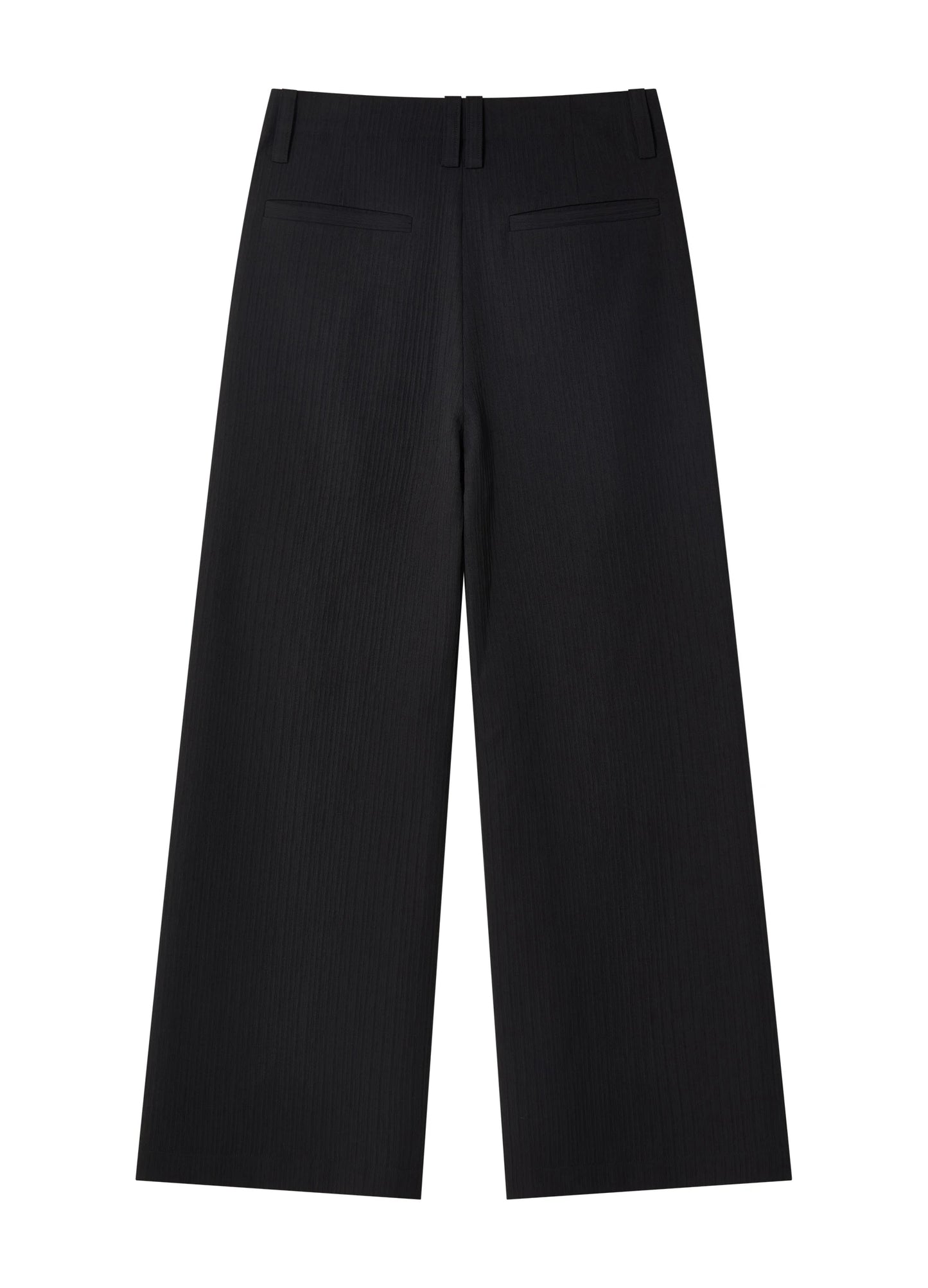 Textured Wide Leg Trousers