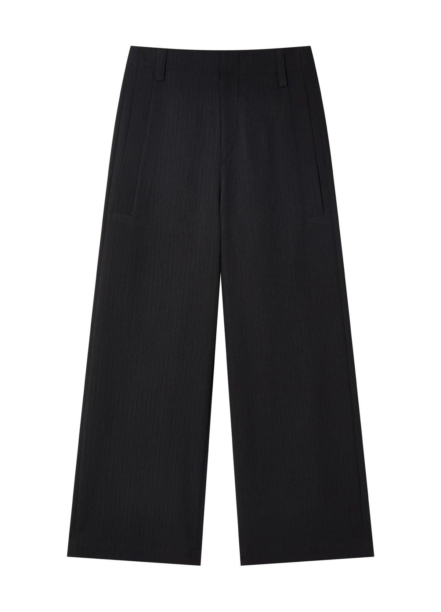 Textured Wide Leg Trousers