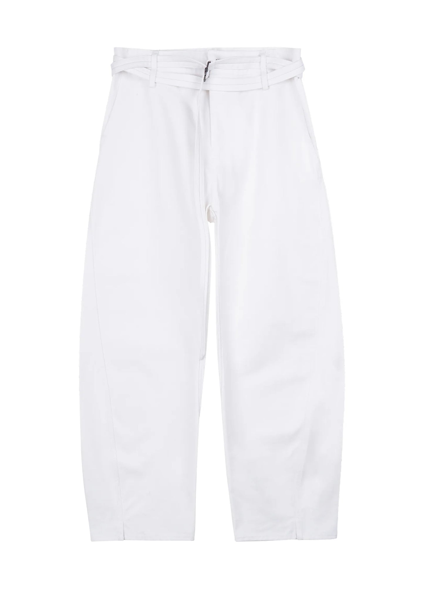 Twisted Belt Cotton Trousers