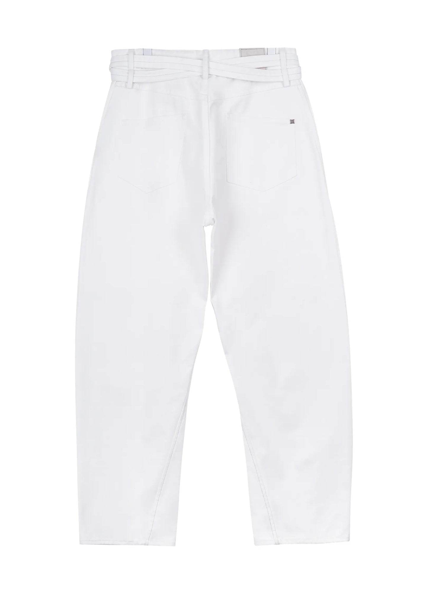 Twisted Belt Cotton Trousers