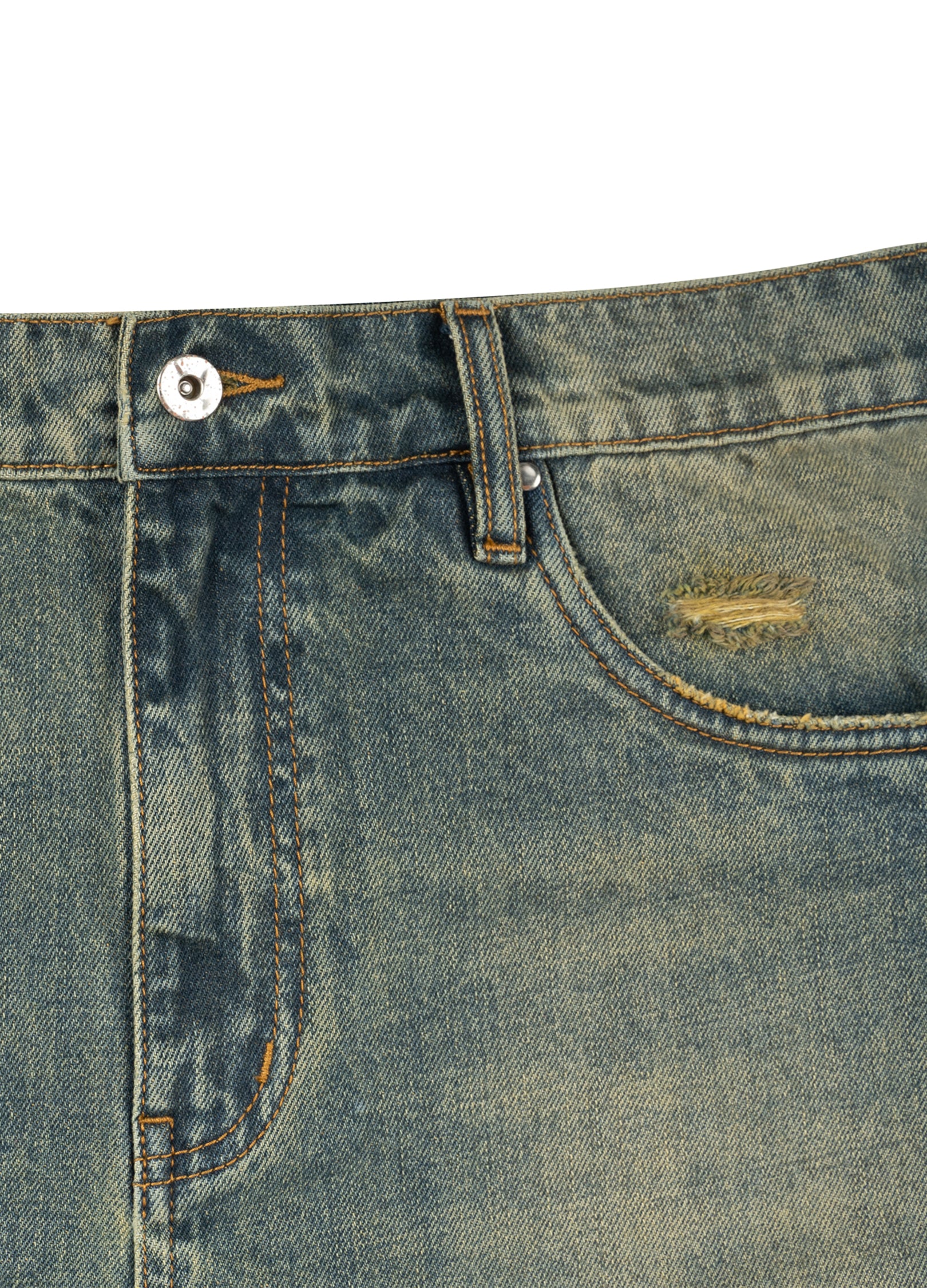 Vintage Wash Wide Denim