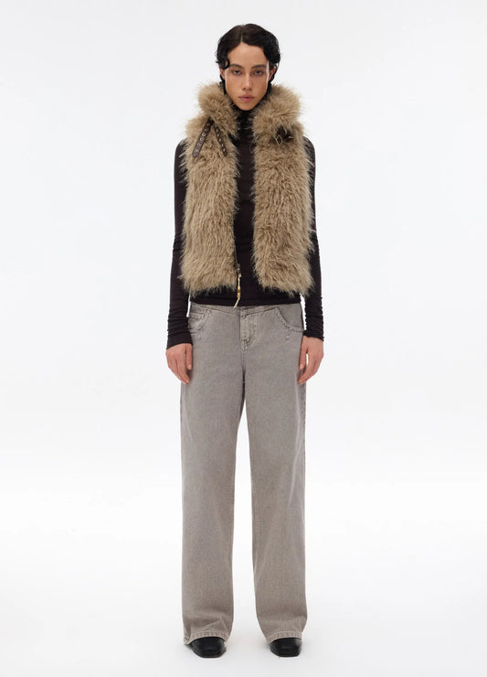 Washed Straight Denims