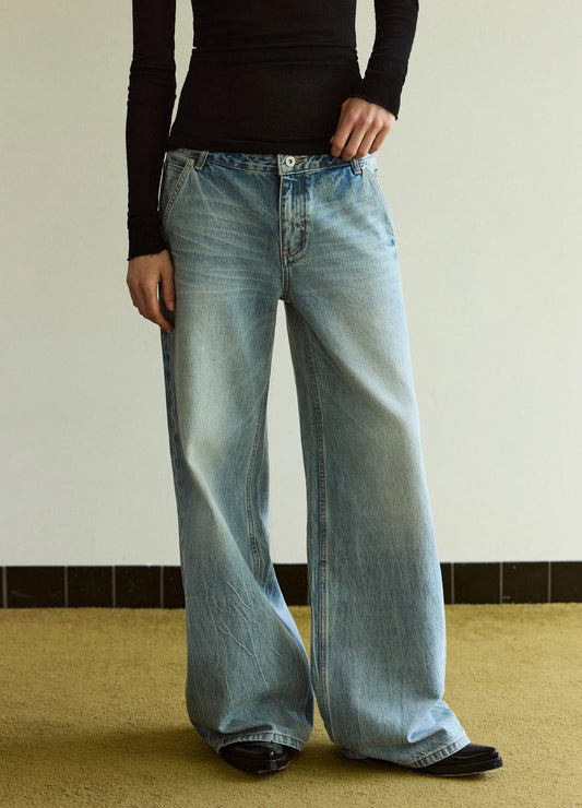 Washed Wide Denims