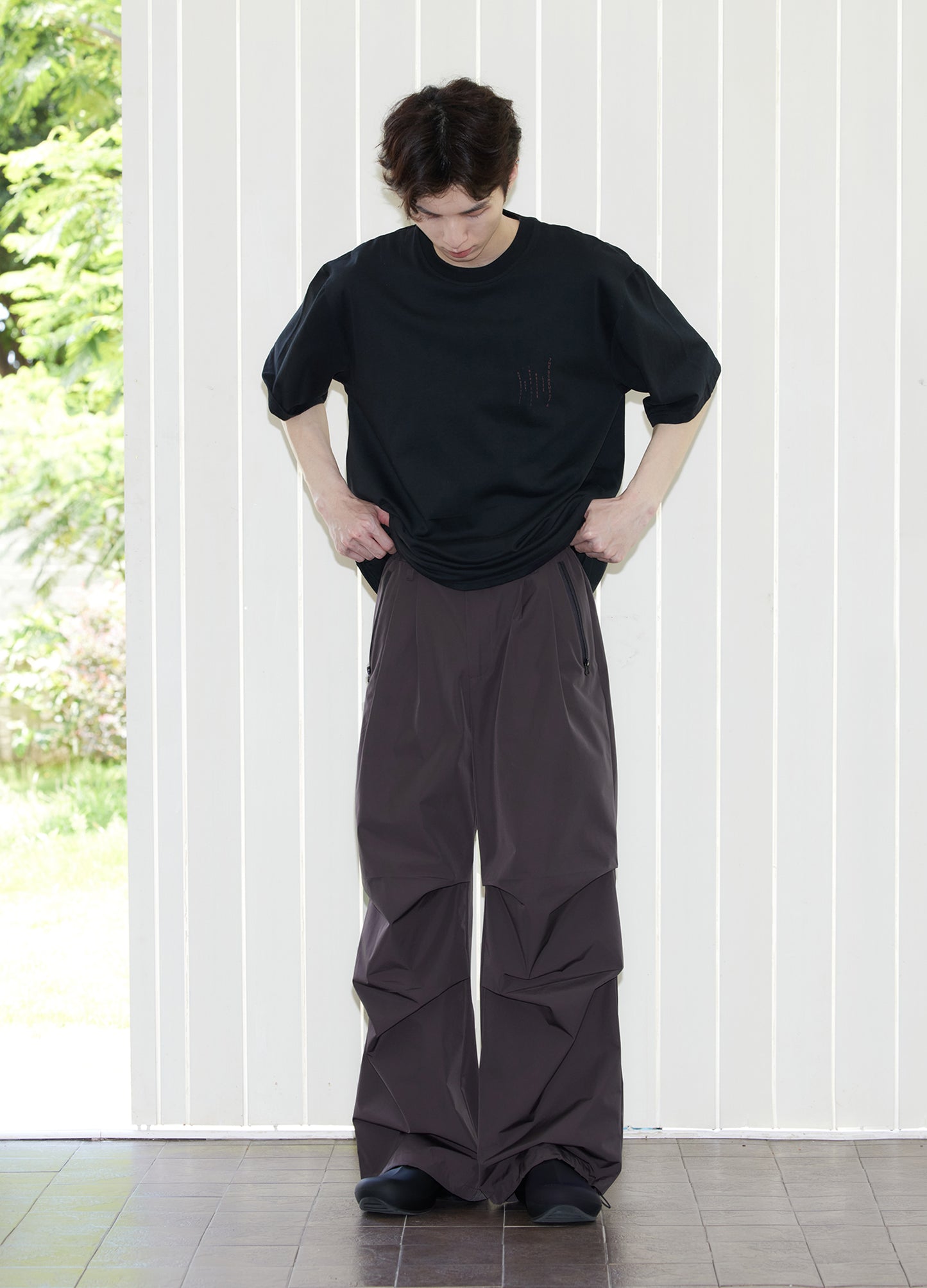 Wave Layer Wide Trousers