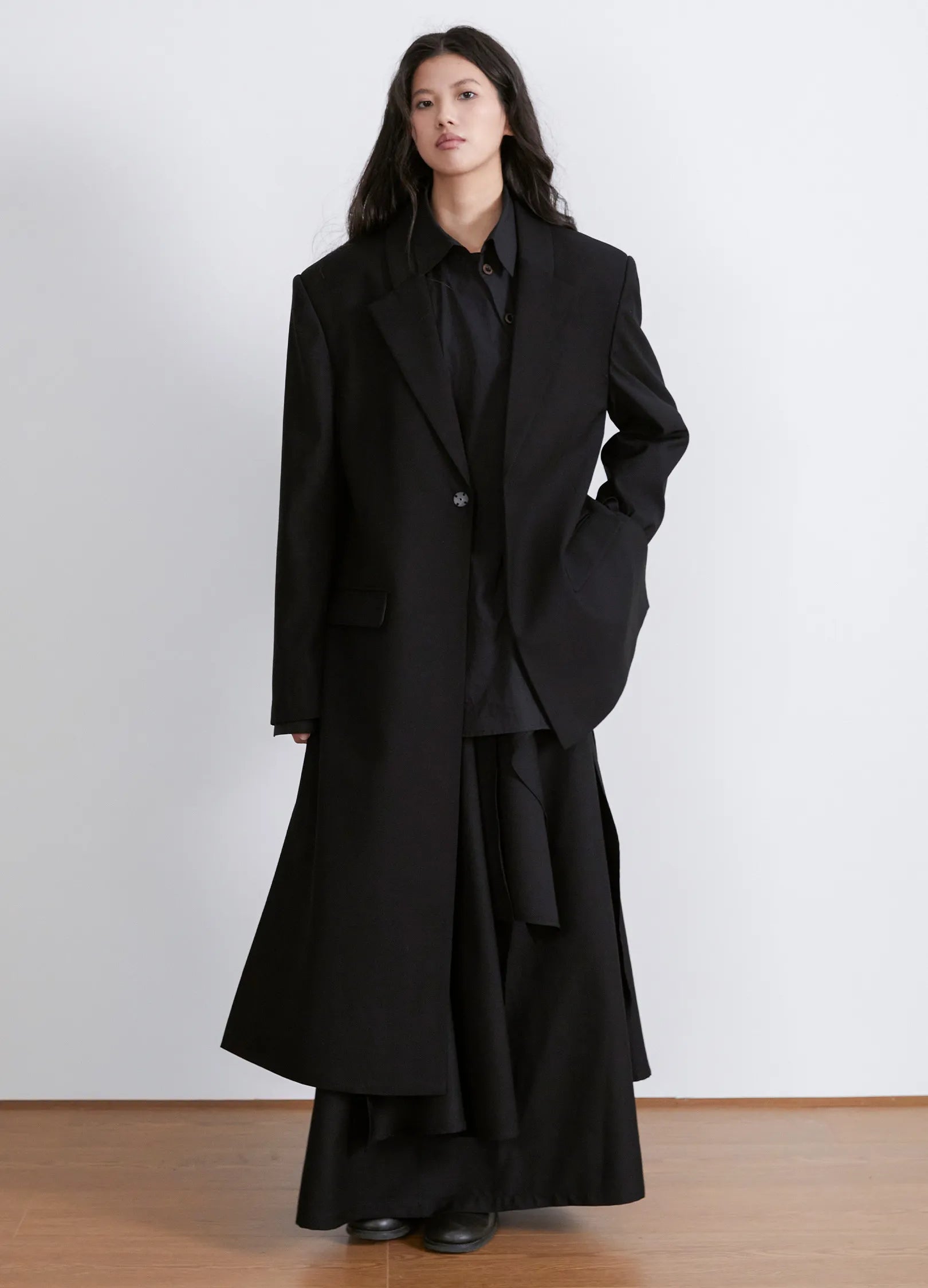 Layered skirt coat hot sale