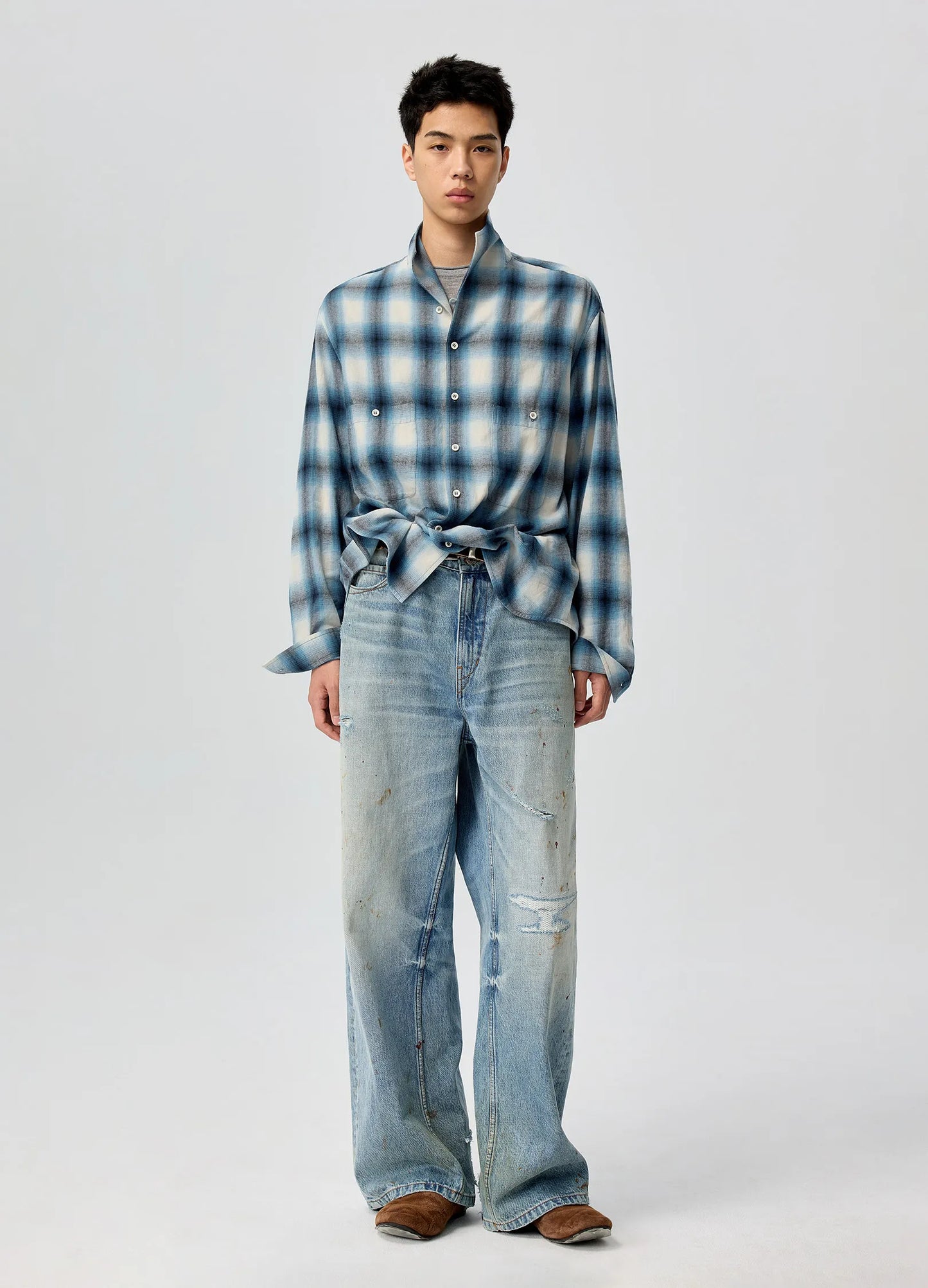 Wide Distressed Nomad Denims