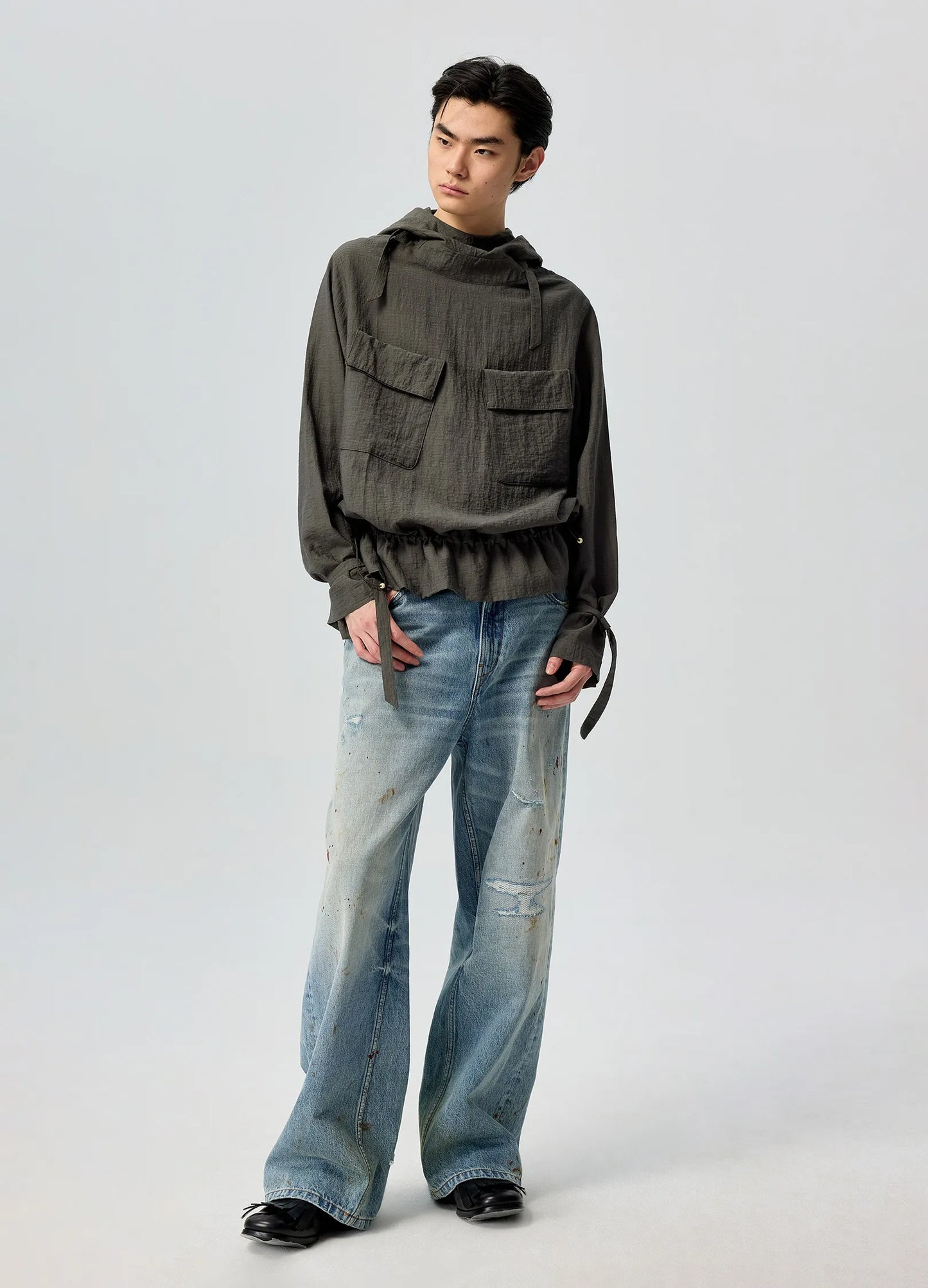 Wide Distressed Nomad Denims