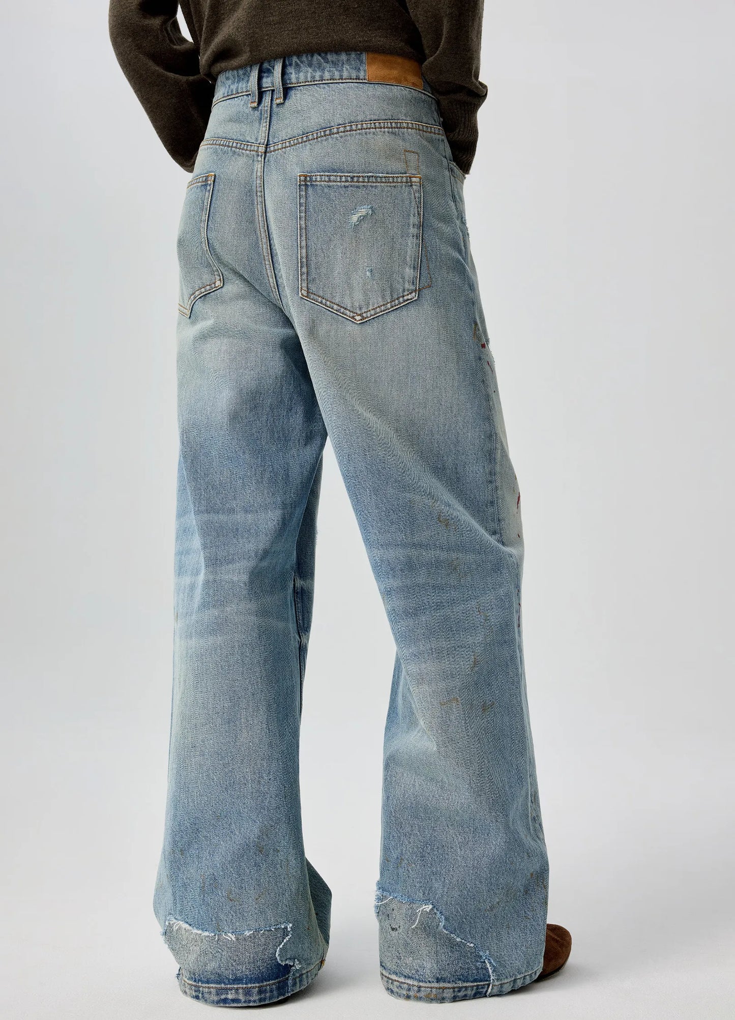 Wide Distressed Nomad Denims