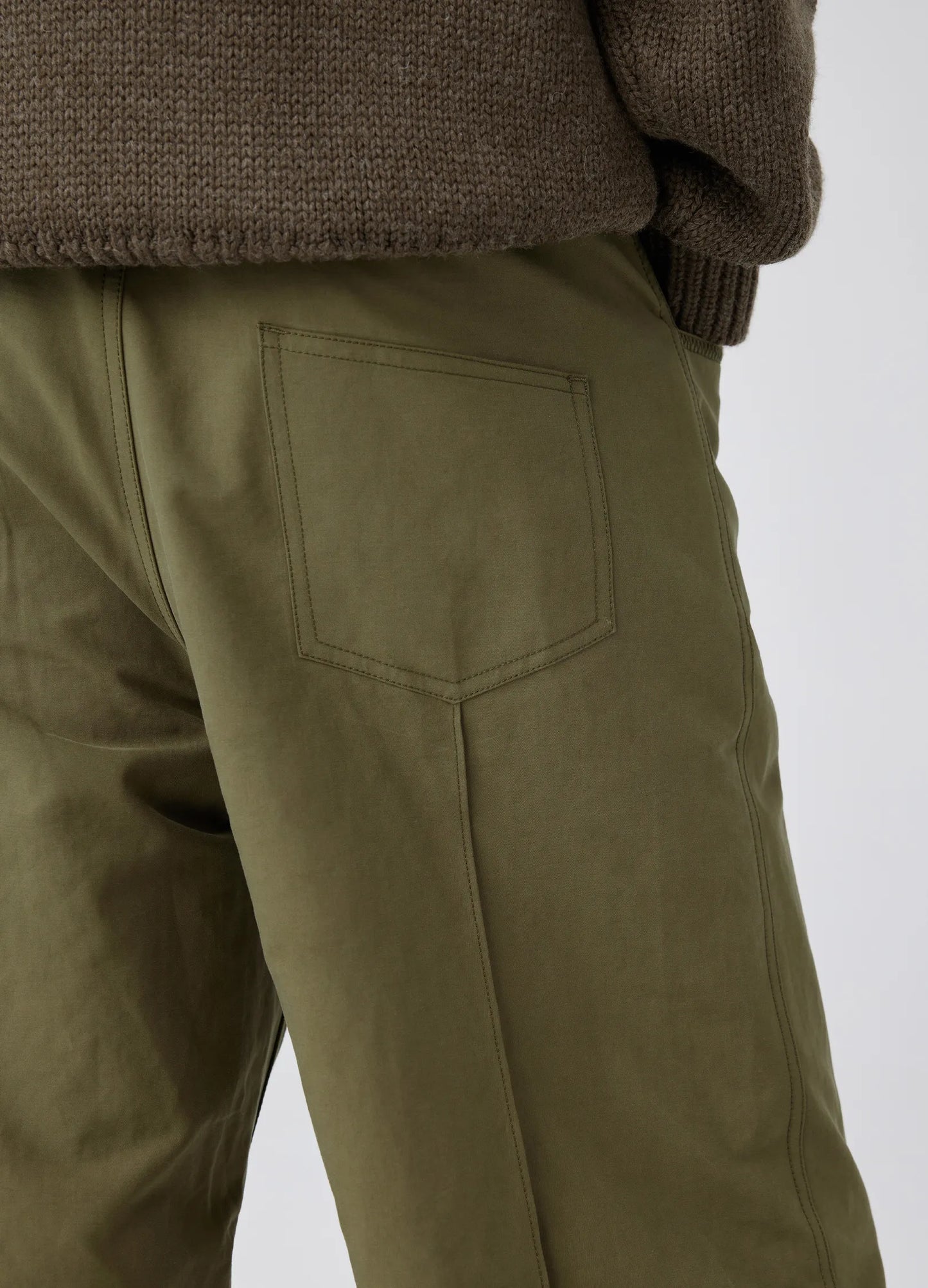 Wide Seam Cotton Trousers